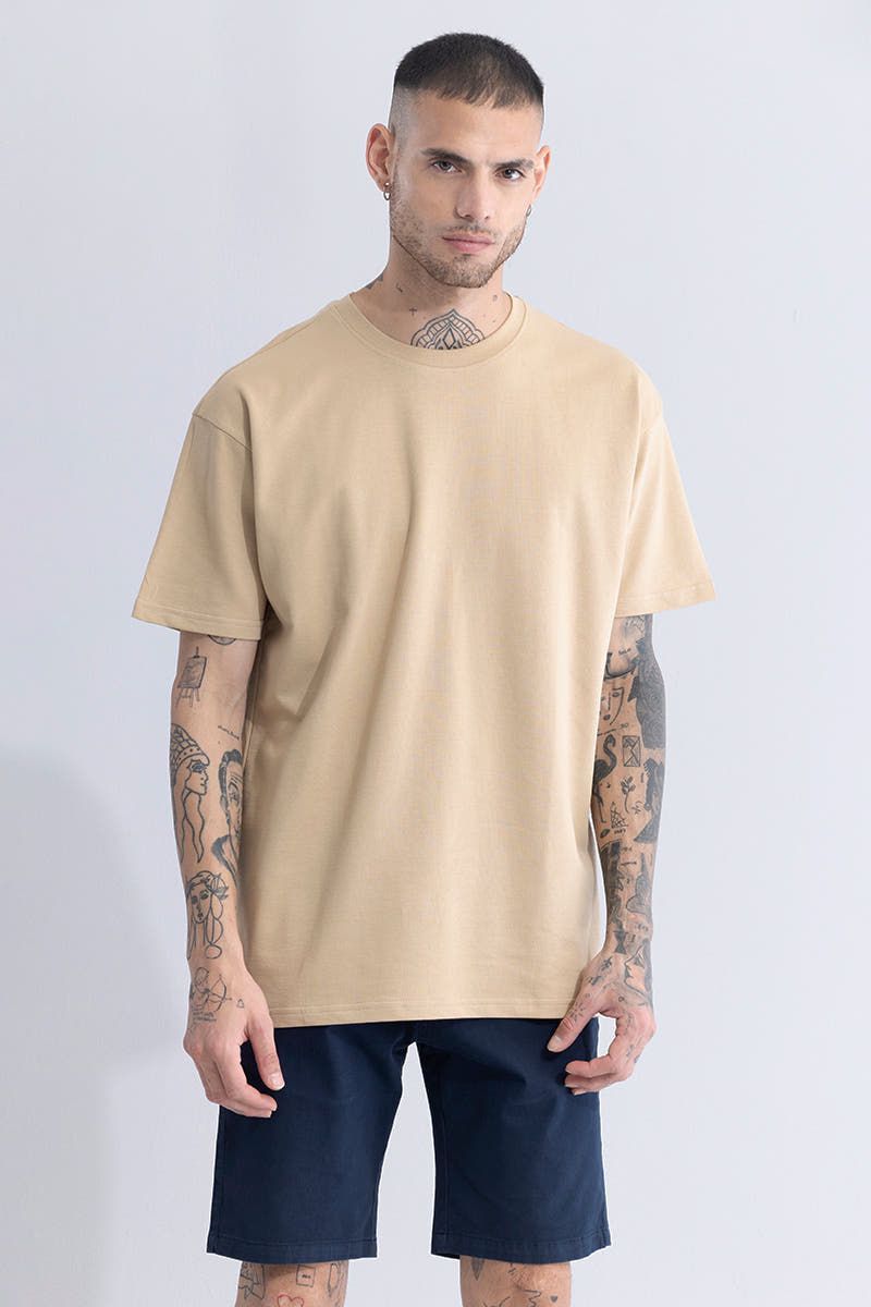Designer Beige Oversized T-Shirts Size US S / EU 44-46 / 1 - 6 Thumbnail