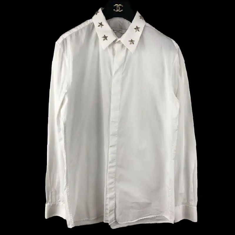 Givenchy Givenchy White Cotton Long Sleeve Shirt 0089 Size US S / EU 44-46 / 1 - 1 Thumbnail