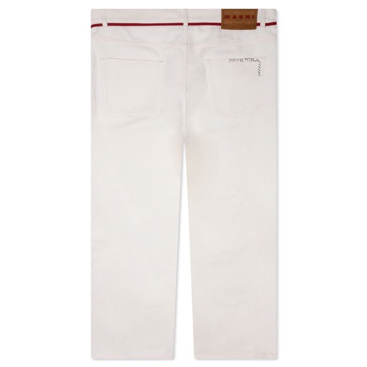 Marni DRAWSTRING TROUSERS - LILY WHITE Size US 29 - 2 Thumbnail