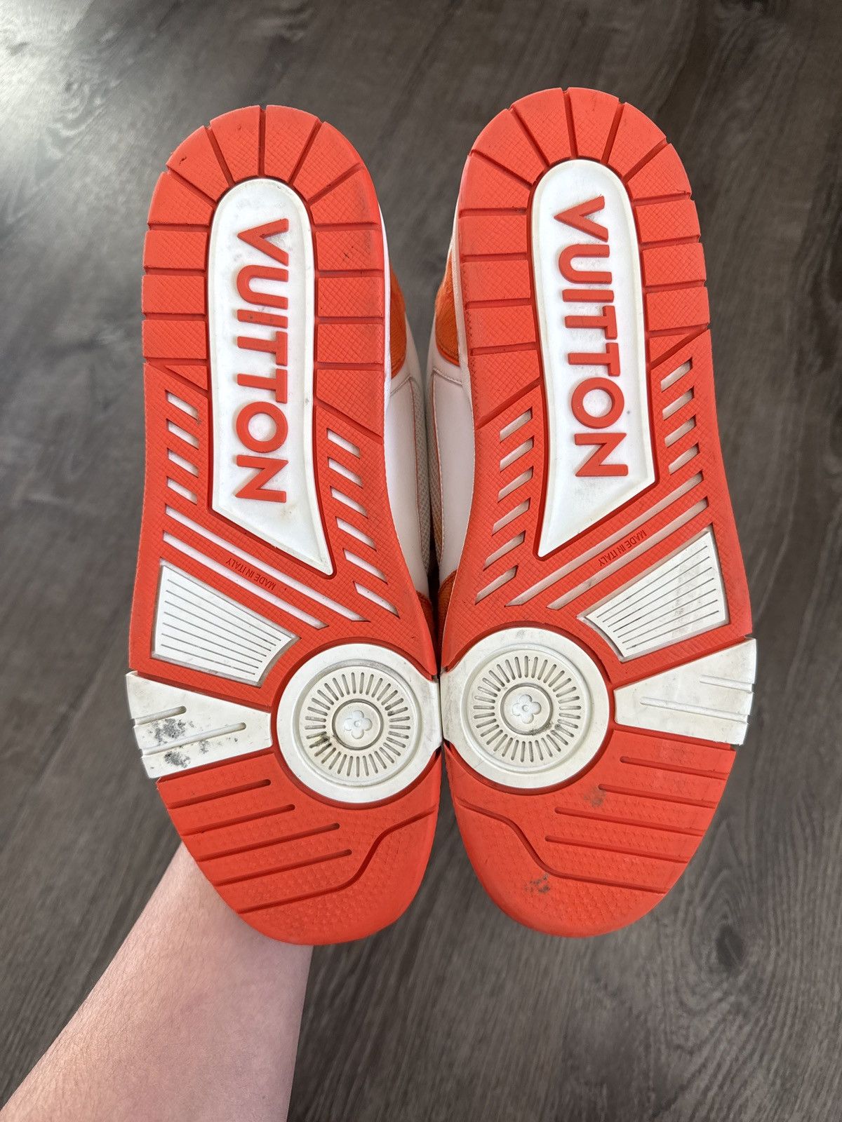 Louis Vuitton LV TRAINER MONOGRAM DENIM ORANGE Size US 9 / EU 42 - 5 Thumbnail