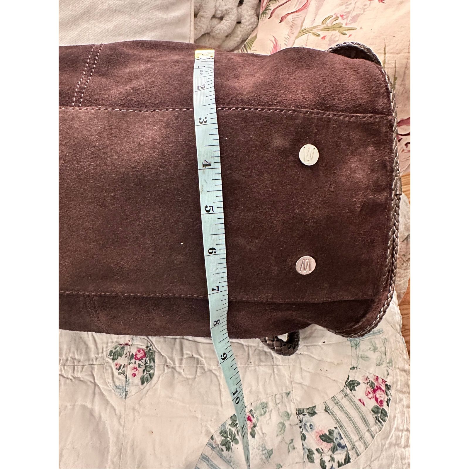 Stuart Weitzman Y2K STUART WEITZMAN SLOUCHY SATCHEL BRAIDED LEATHER HANDLES Size ONE SIZE - 9 Thumbnail