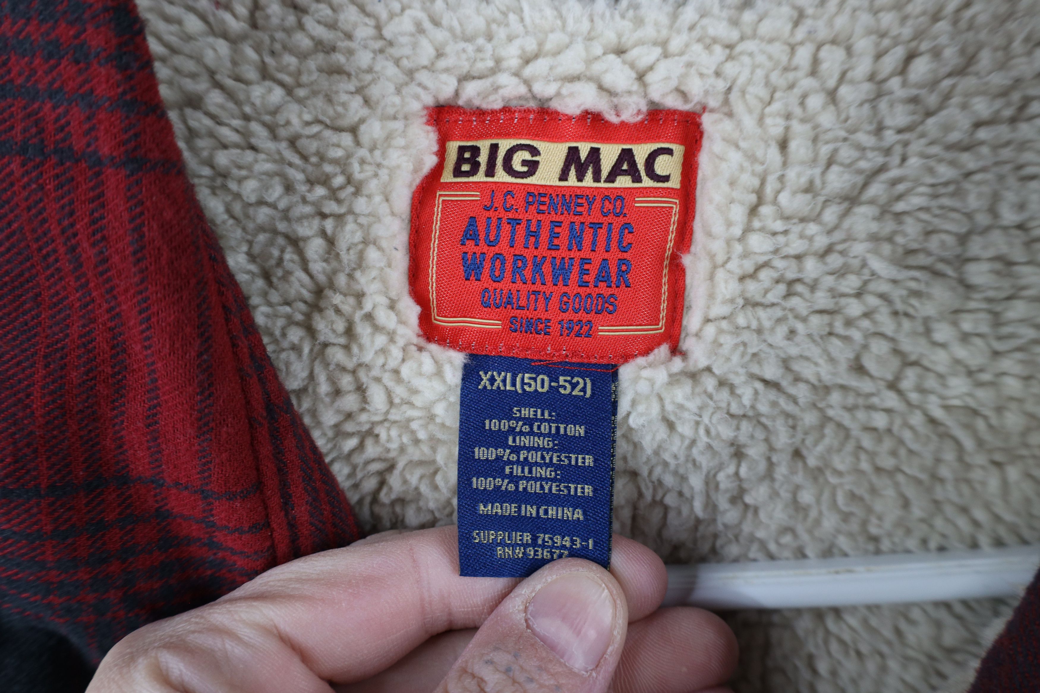 Vintage Vintage 90s Big Mac Pile Fleece Lined Flannel Shirt Jacket Size US XXL / EU 58 / 5 - 4 Thumbnail