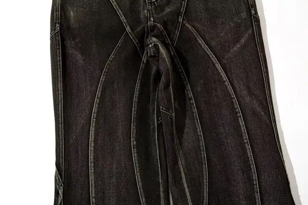 Jean Tamaki x Yuki Streetwear Washed Spliced Design Jeans Pants Size US 34 / EU 50 - 5 Thumbnail