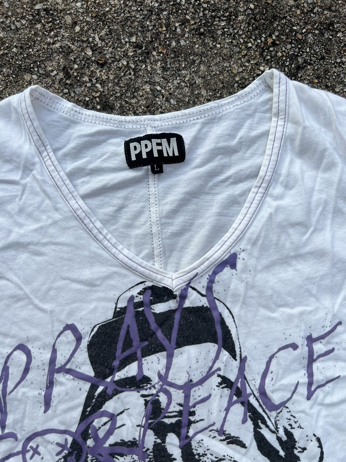 Japanese Brand × PPFM PPFM Prays For Peace Shirt Size US L / EU 52-54 / 3 - 3 Thumbnail