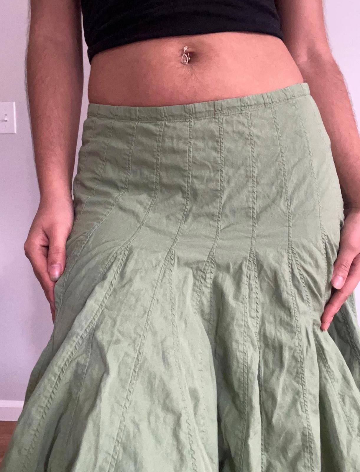 Other Women’s green cotton pleated skirt Size 27" / US 4 / IT 40 - 7 Thumbnail