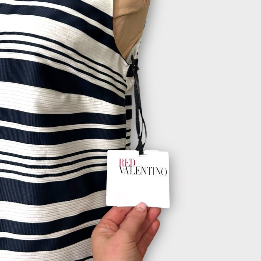 RED Valentino NWT Valentino Top Blouse 8 US IT 44 Navy Blue White Stripe N Size M / US 6-8 / IT 42-44 - 4 Thumbnail