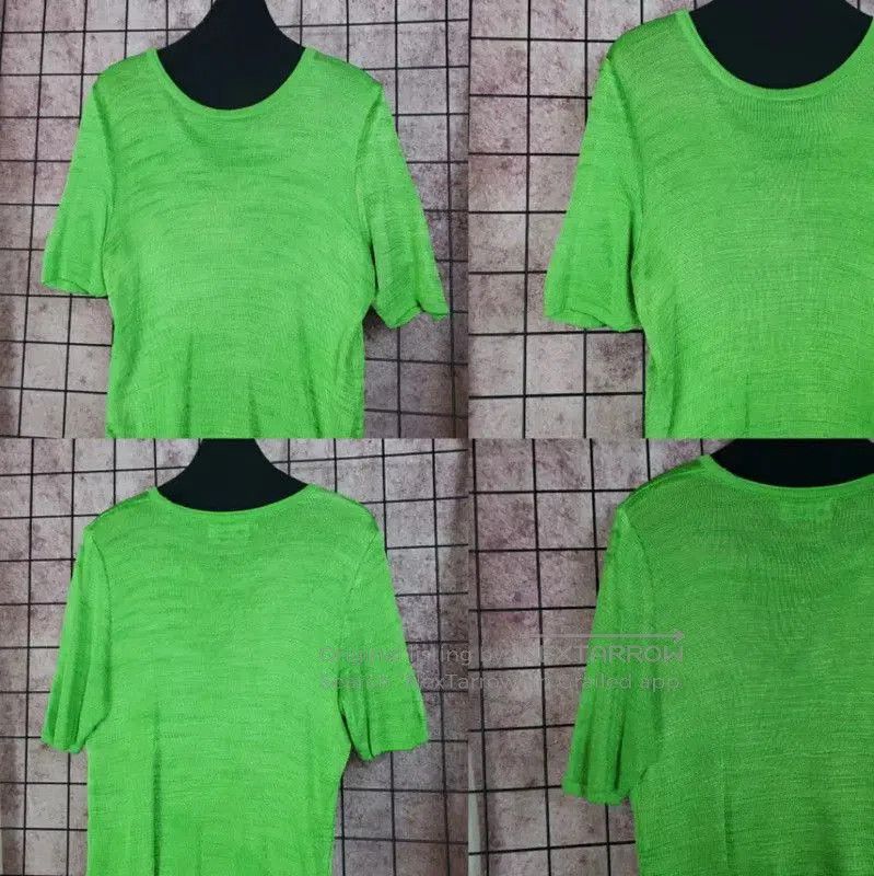 Yves Saint Laurent YSL Green Long Sleeve Knit Top for Women . Size M / US 6-8 / IT 42-44 - 4 Thumbnail