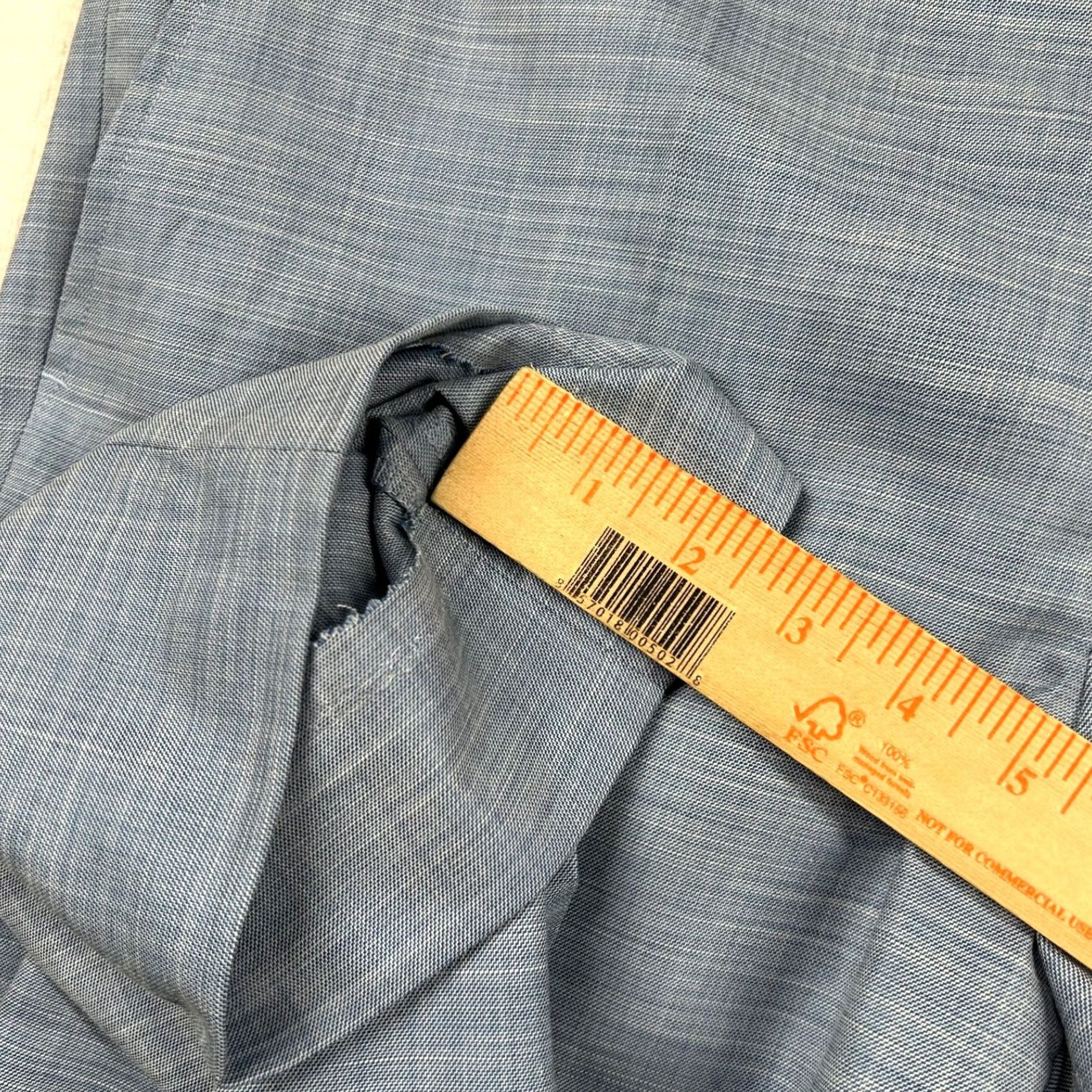 Vintage Mazari Suit Men 42R 36W Peak Lapel Performance Stretch Powder Blue Double Breast 2 Piece Size 42R - 6 Thumbnail