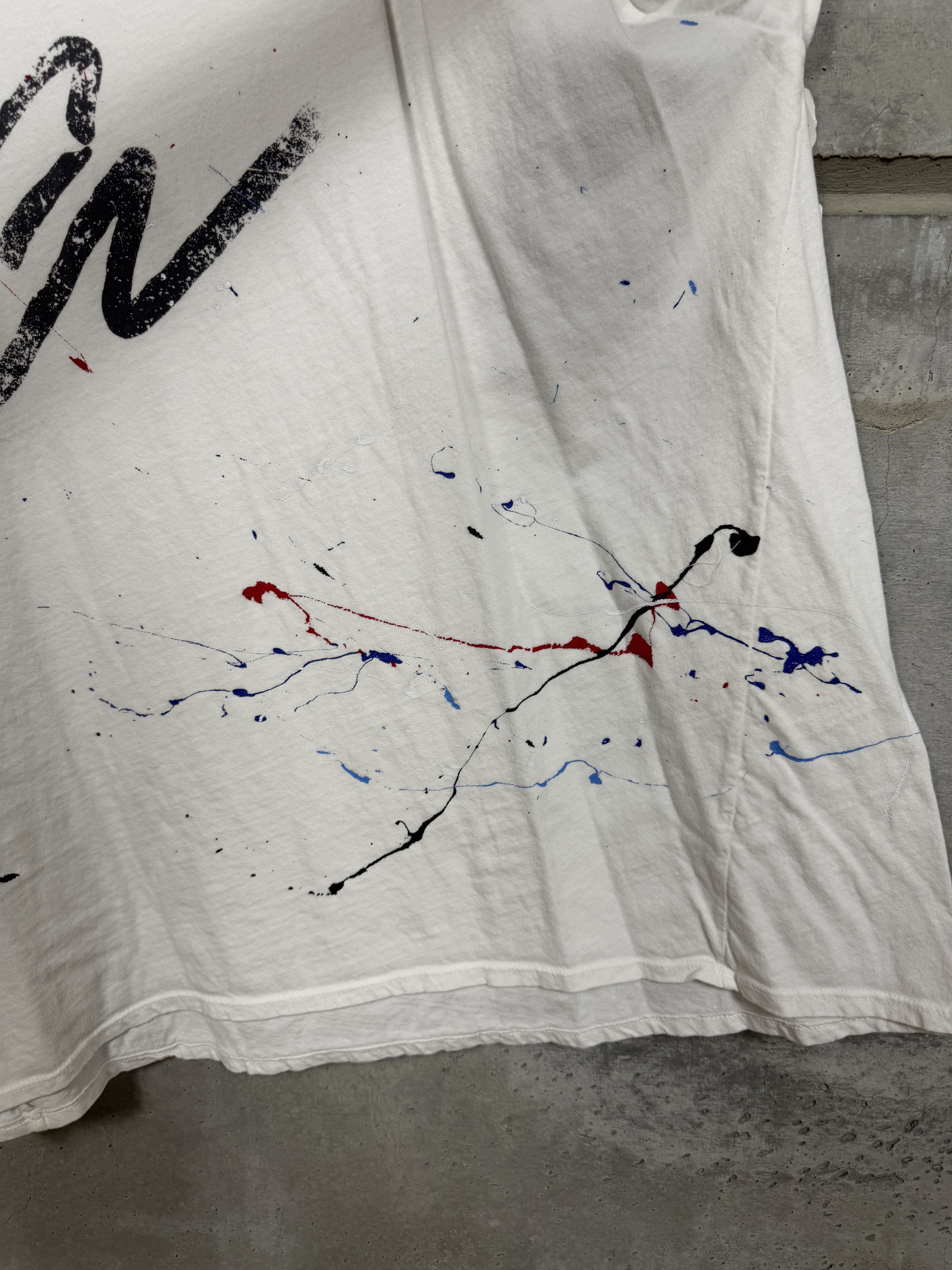 Greg Lauren Greg Lauren White Paint Splatter Tee Size US XXL / EU 58 / 5 - 8 Thumbnail