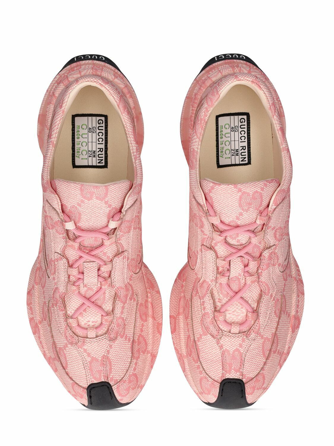 Gucci oc11z1025 Run Leather Sneakers in Pink Size US 5.5 / IT 35.5 - 6 Thumbnail