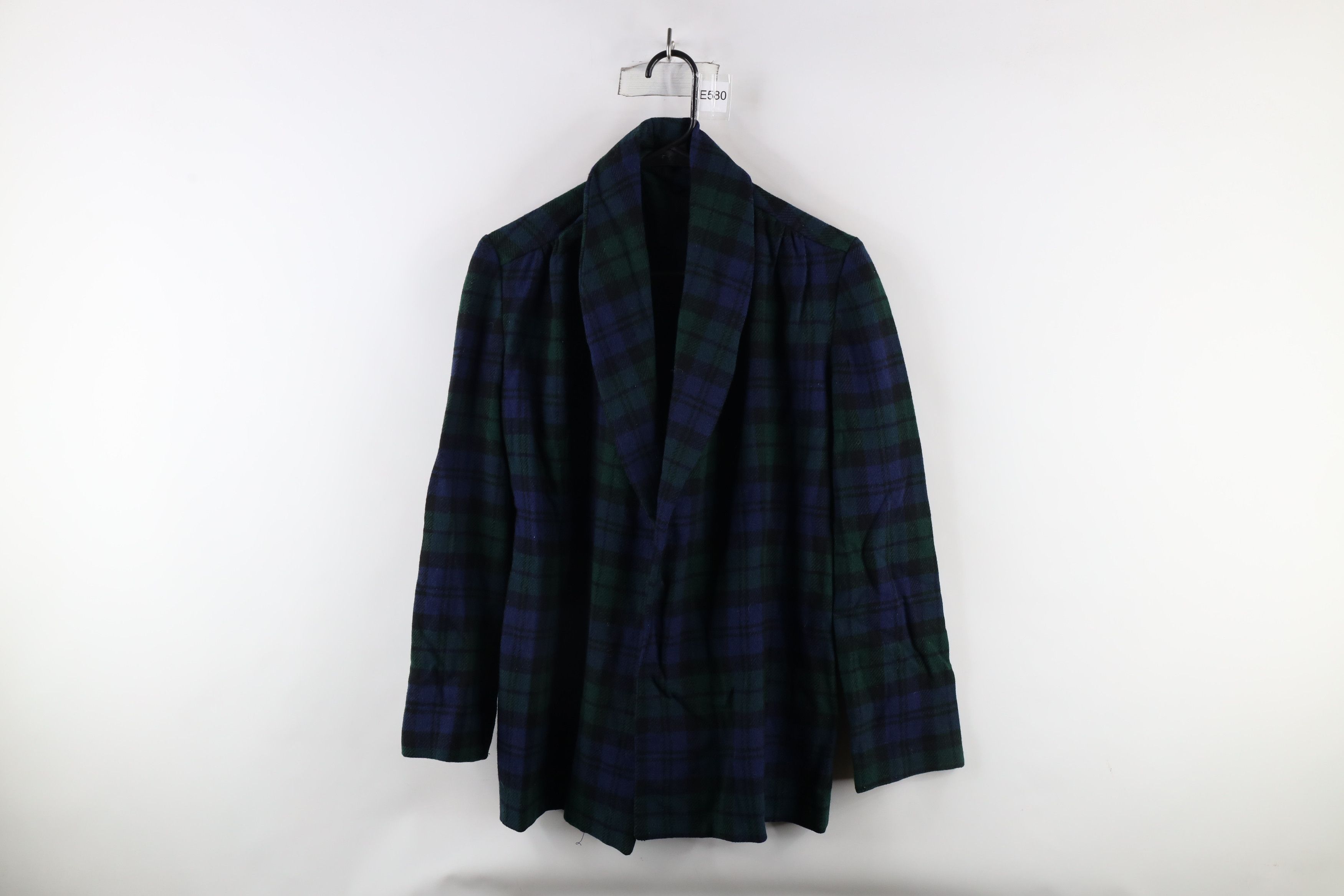 Vintage Vintage 50s Tartan Plaid Open Oversized Baggy Blazer Jacket Size M / US 6-8 / IT 42-44 - 1 Thumbnail