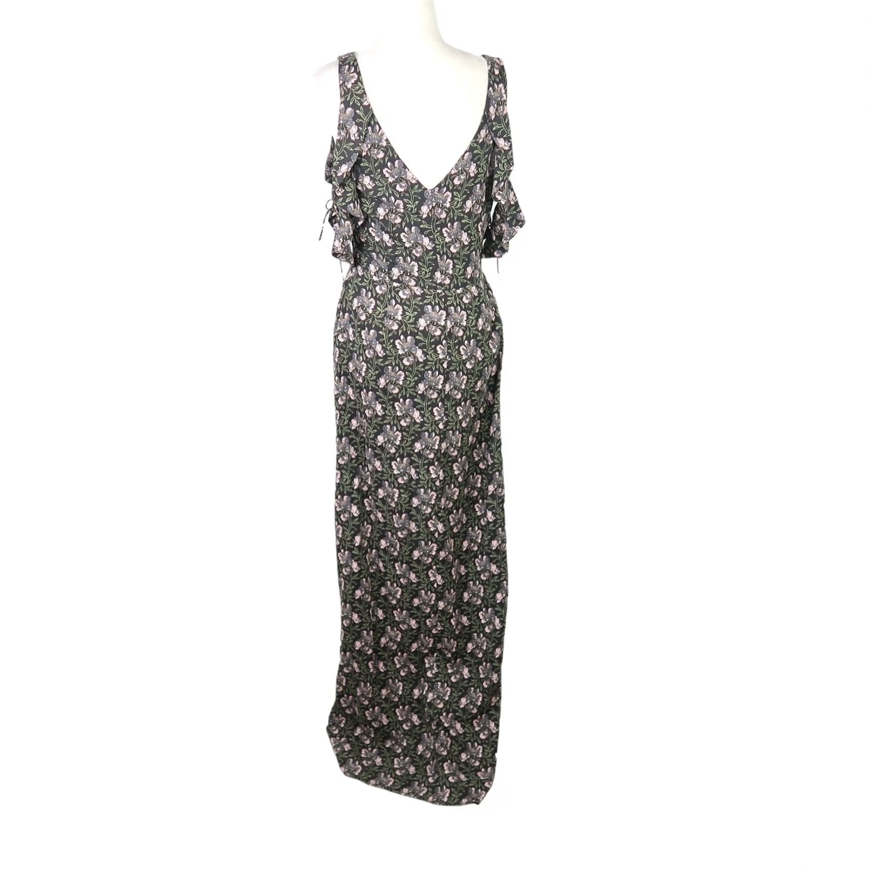Paige VINTAGE Paige Lystra black floral print cold shoulder maxi dress? Size S / US 4 / IT 40 - 6 Thumbnail