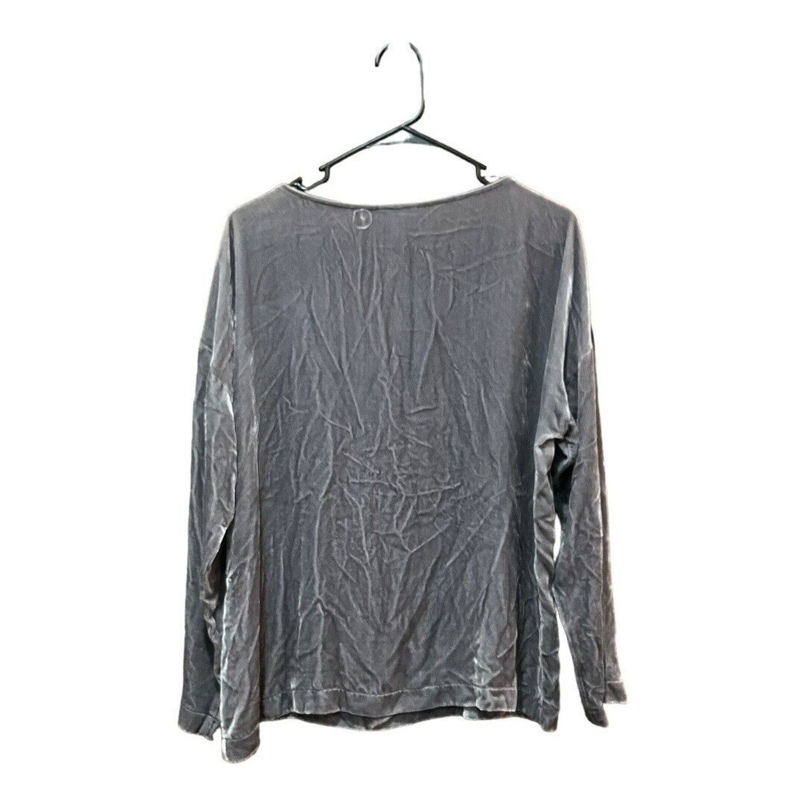 J. Jill J. Jill Top Women Xs Gray Velour NWOT Size XS / US 0-2 / IT 36-38 - 2 Thumbnail