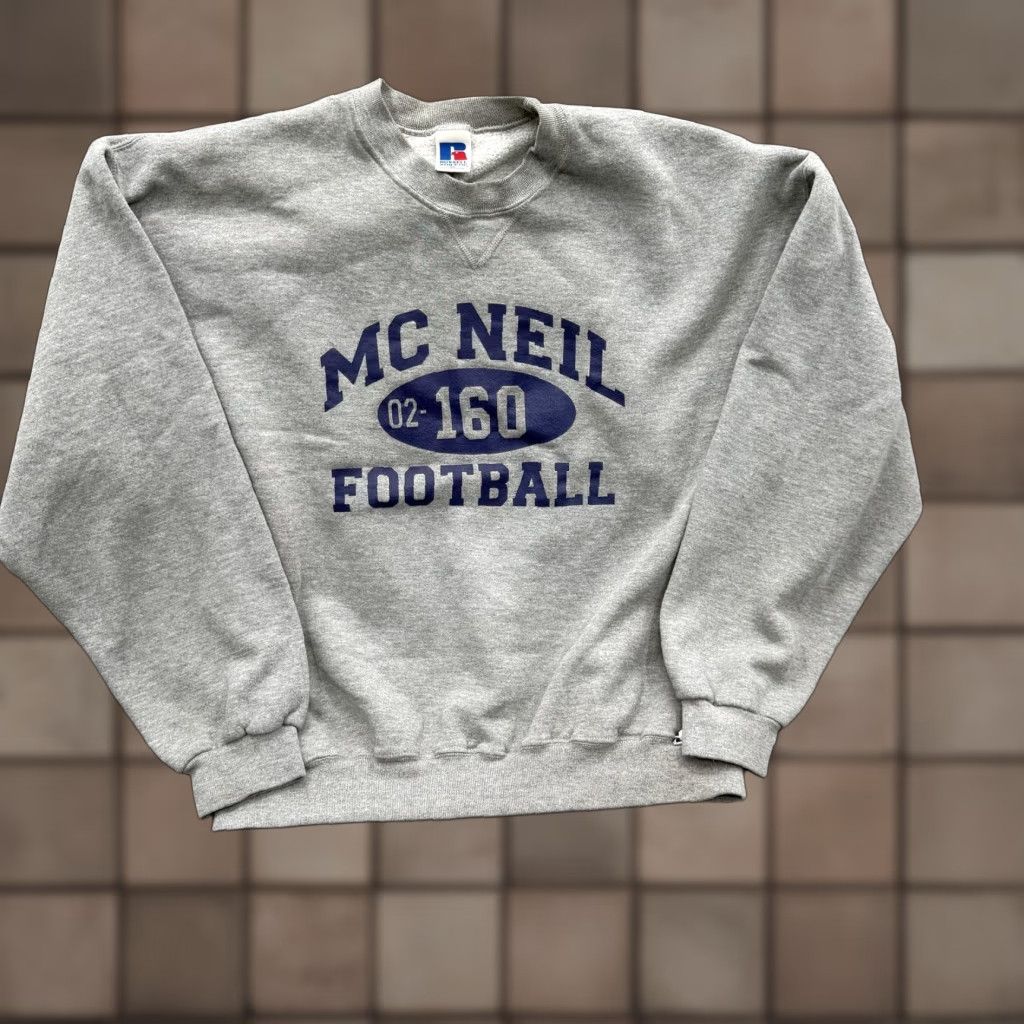 Russell Athletic VINTAGE Russell Athletic Sweatshirt Mens XL Gray MCNEIL Football Graphic Fleece Size US XL / EU 56 / 4 - 1 Thumbnail