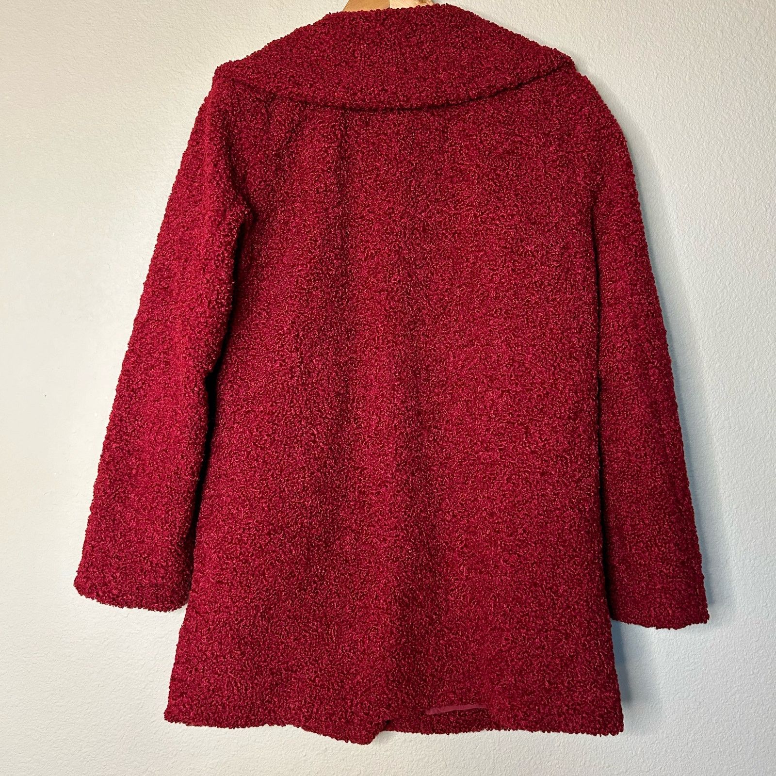 Rachel Zoe Rachel Zoe Coat Jacket Boucle Burgundy Career Preppy Size S Size S / US 4 / IT 40 - 8 Thumbnail
