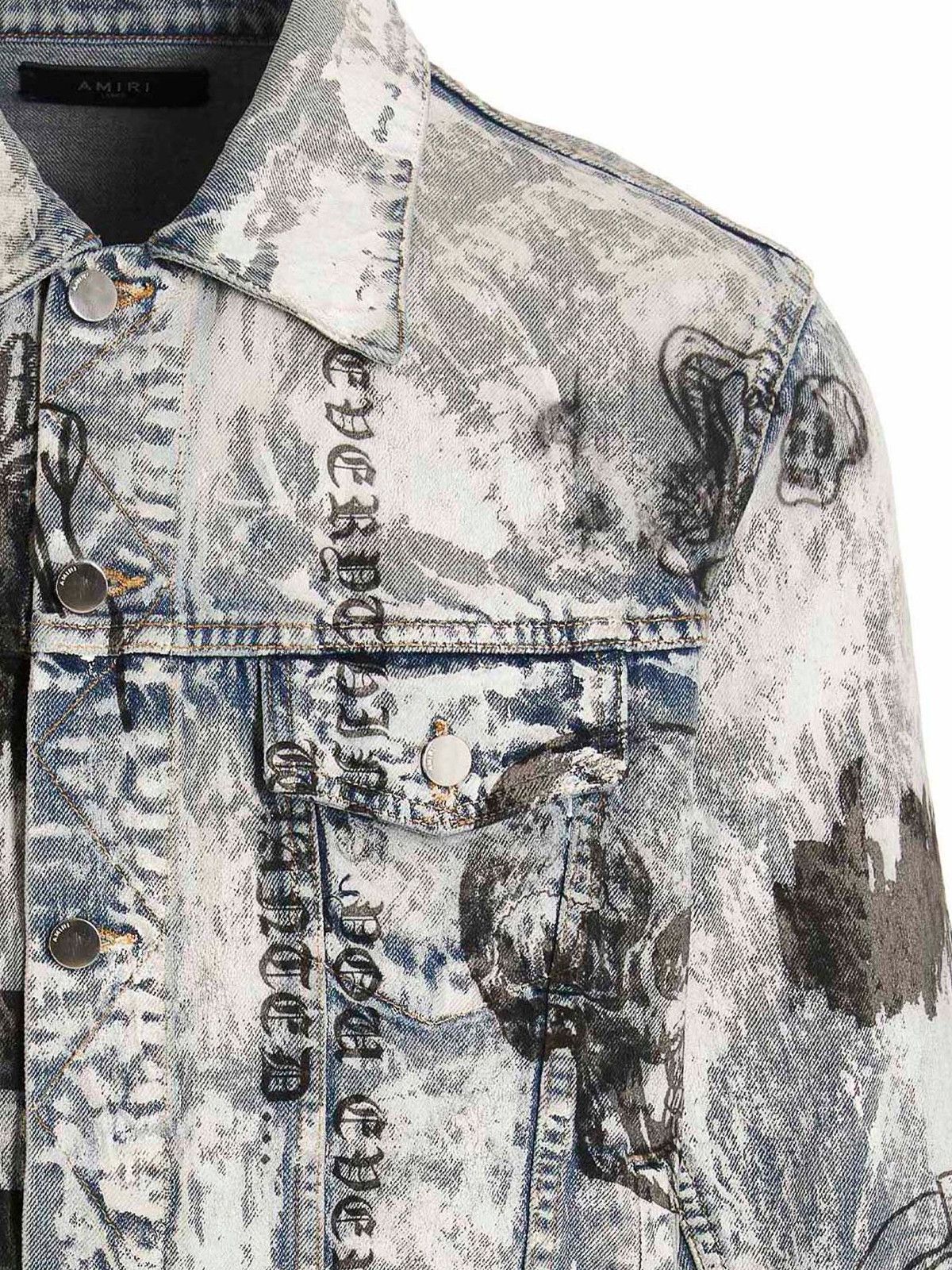 Amiri o1w1db10125 Wesland Denim Jacket in Multicolor Size US XL / EU 56 / 4 - 3 Thumbnail