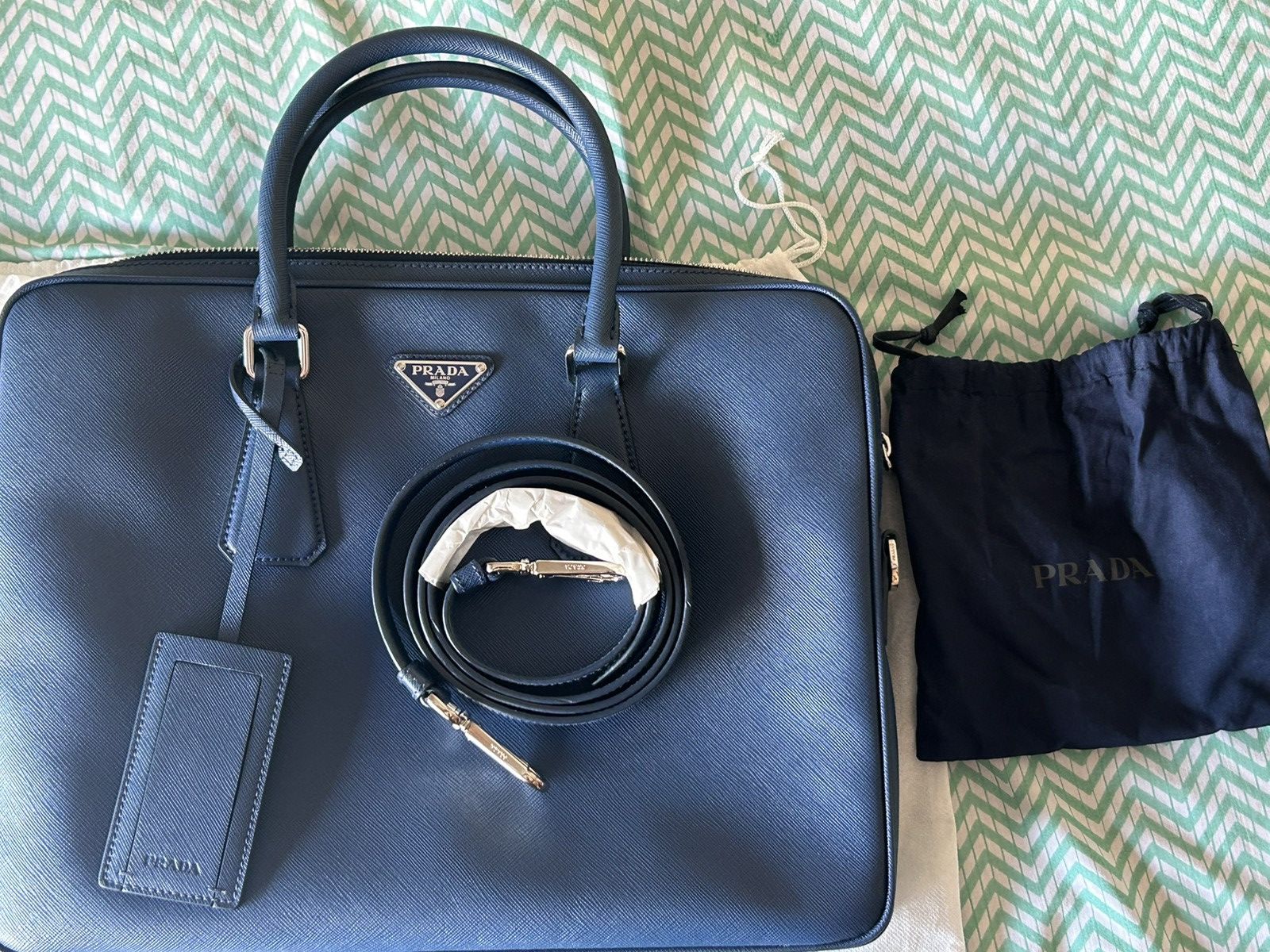 Prada Prada saffiano leather 24/7 grained laptop bag Size ONE SIZE - 4 Thumbnail