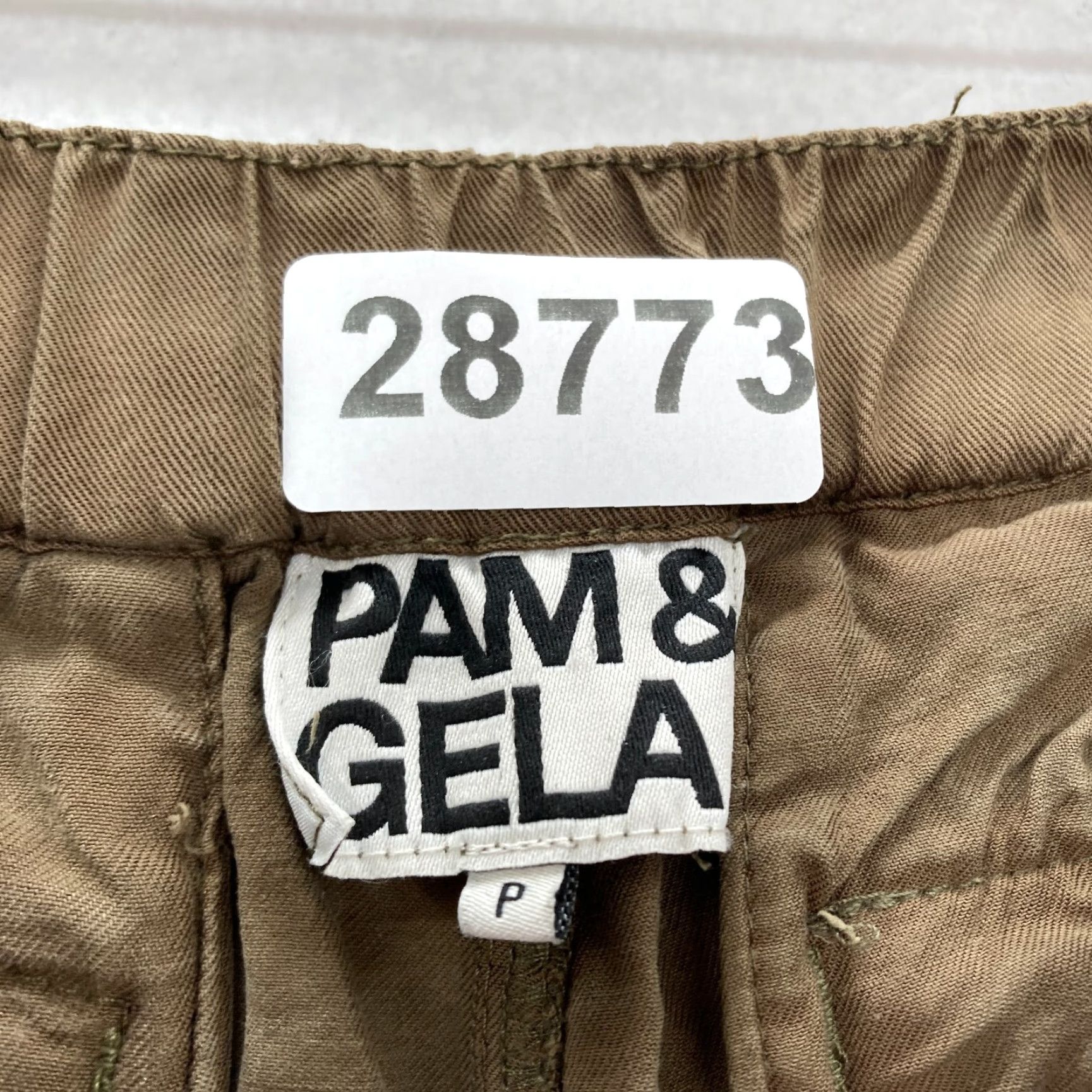 Vintage PAM & GELA Jogger Pants Women's P XS Brown Lyocell Cargo Utility Belted Casual Pants Size 26" / US 2 / IT 38 - 5 Thumbnail