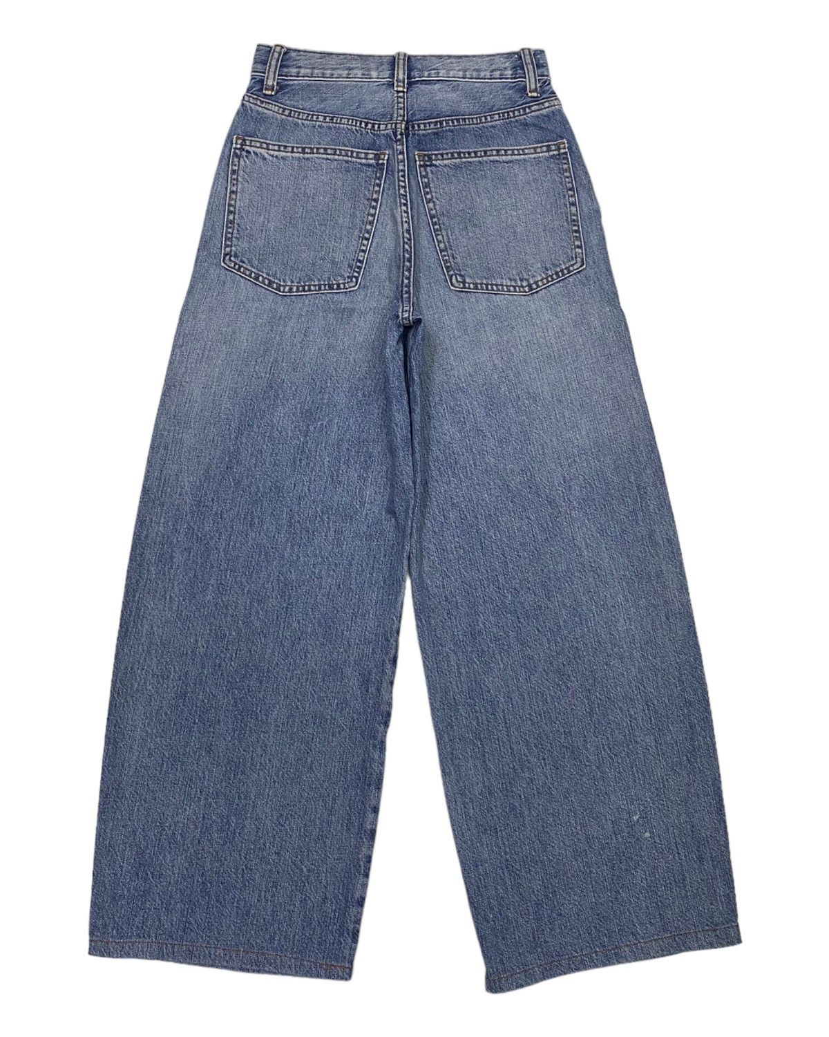 Christophe Lemaire UNIQLO LEMAIRE BAGGY CROPPED DISTRESSED DENIM JEANS Size 24" / US 00 / IT 34 - 3 Thumbnail