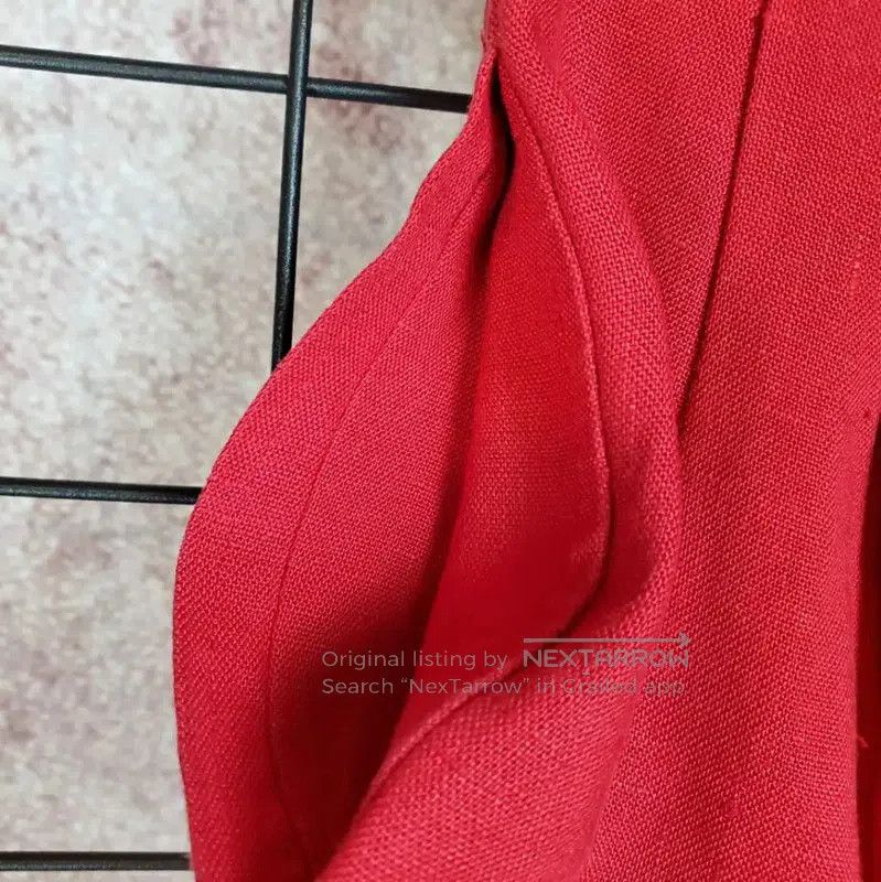 Dior Dior Red Summer Linen Casual Trousers M . Size 27" / US 4 / IT 40 - 7 Thumbnail