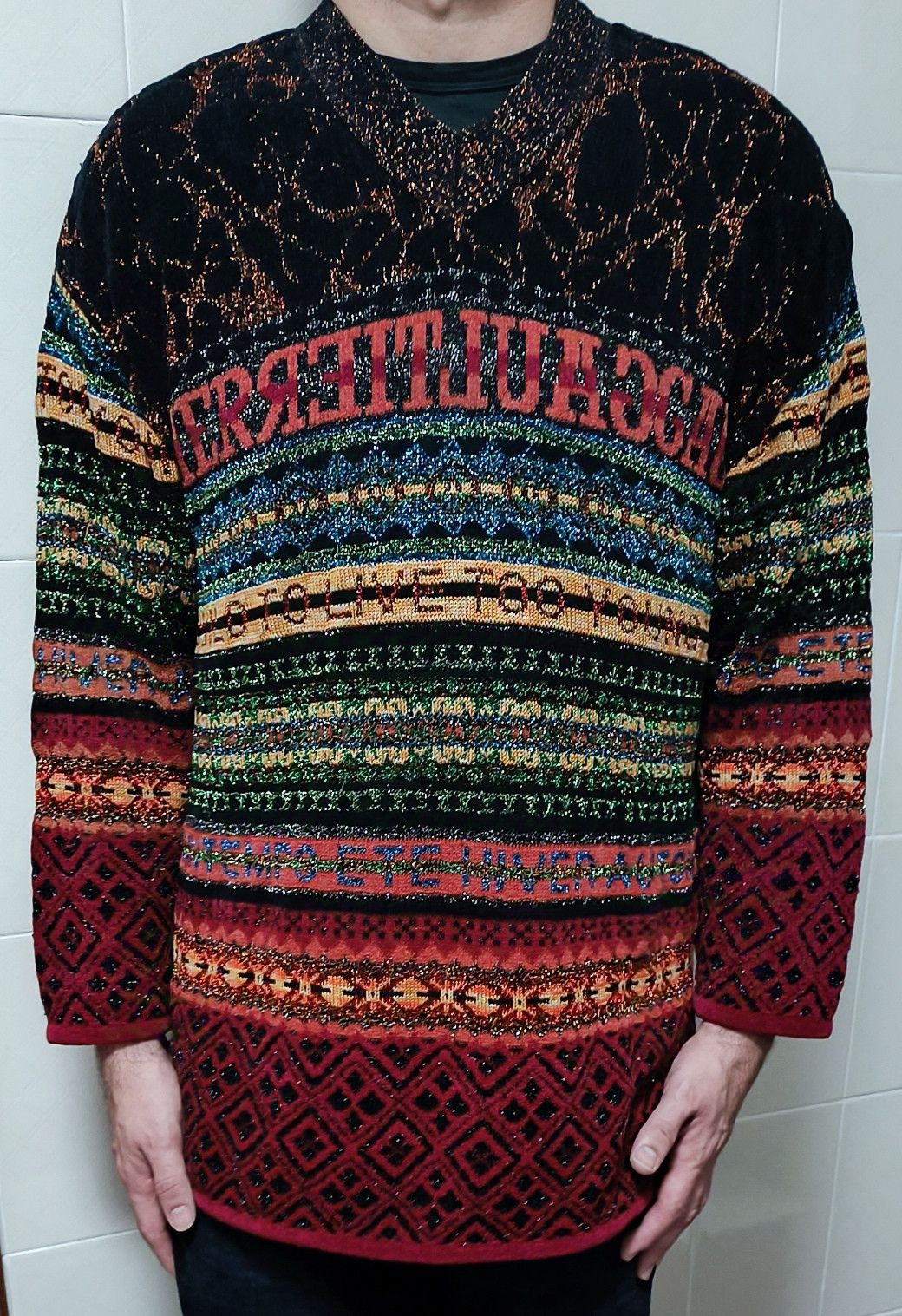 Jean Paul Gaultier Lurex oversize sweater Size US S / EU 44-46 / 1 - 1 Thumbnail