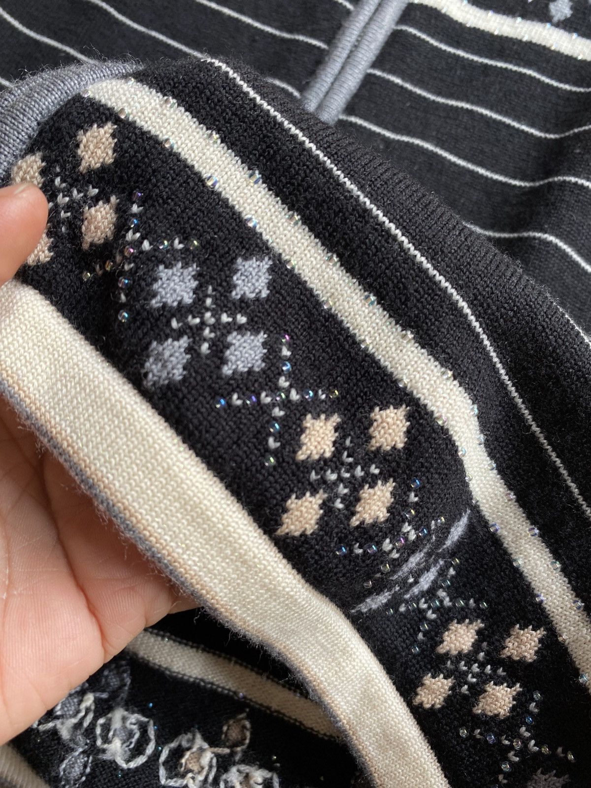 Courreges Courrèges Black Striped Cardigan. Size ONE SIZE - 8 Thumbnail