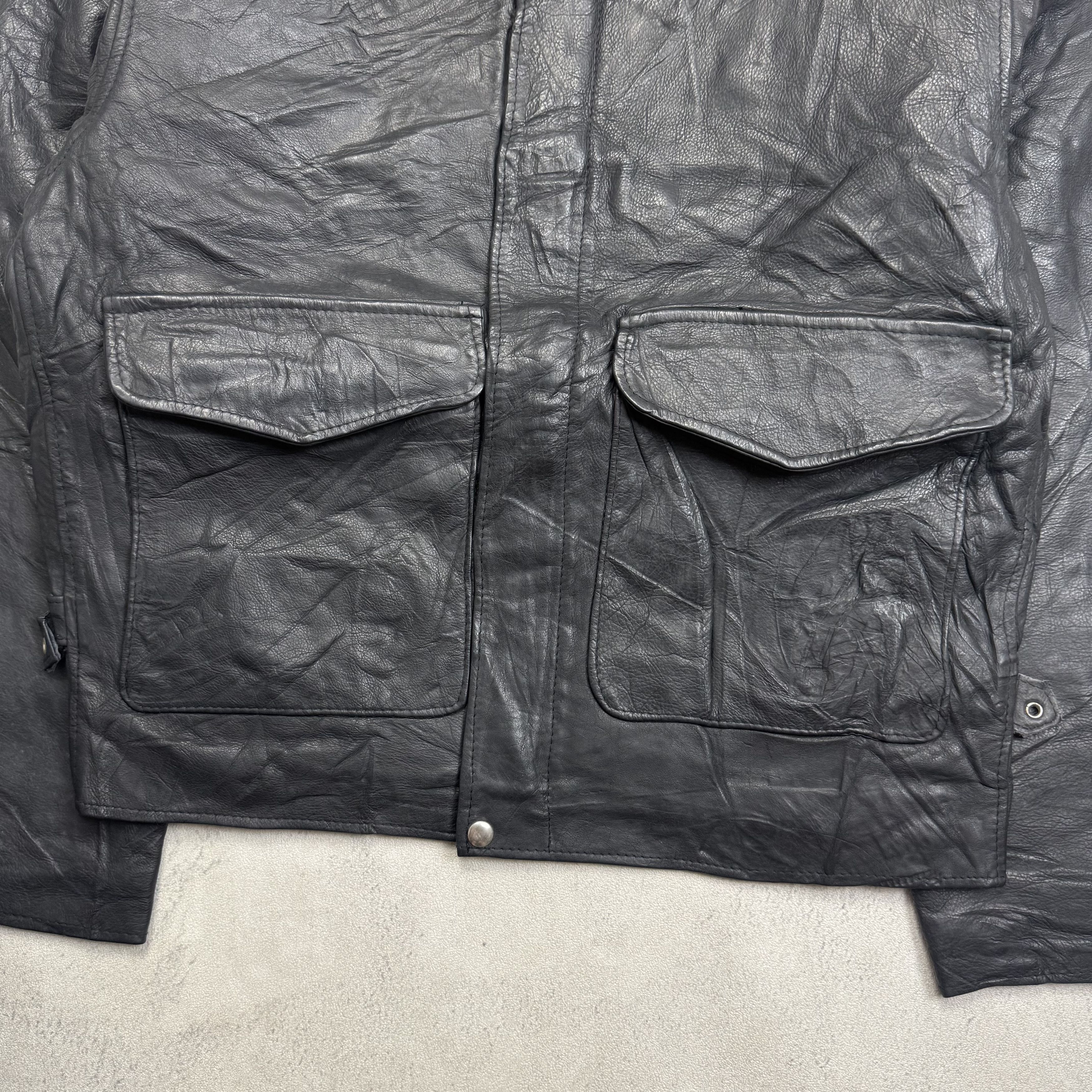 Vera Pelle Vintage 90s Vera Pelle Flight Jacket Size US M / EU 48-50 / 2 - 2 Thumbnail