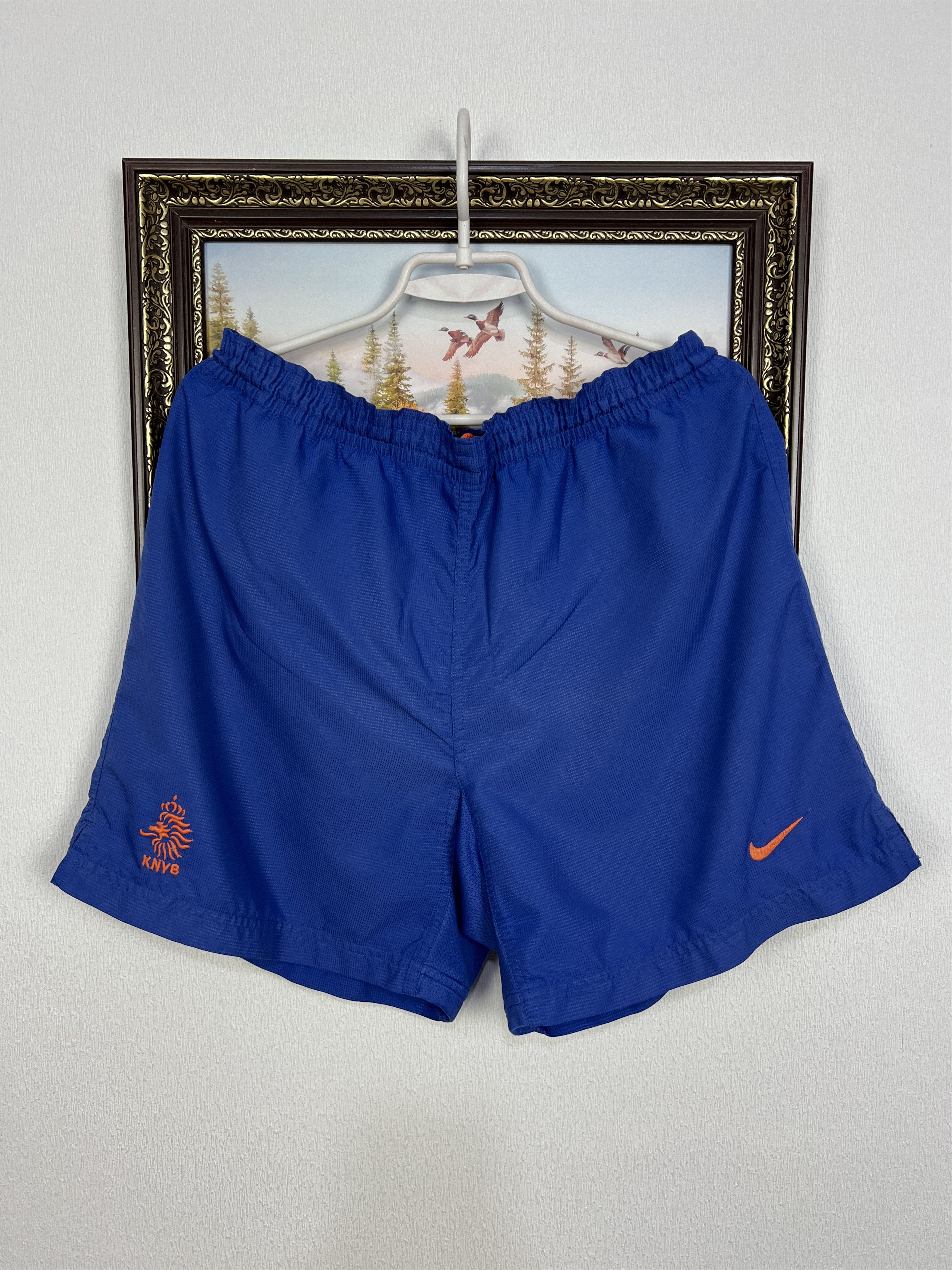 Nike Vintage 90's Nike Netherlands Holland Football Blue Shorts Size US 32 / EU 48 - 1 Thumbnail
