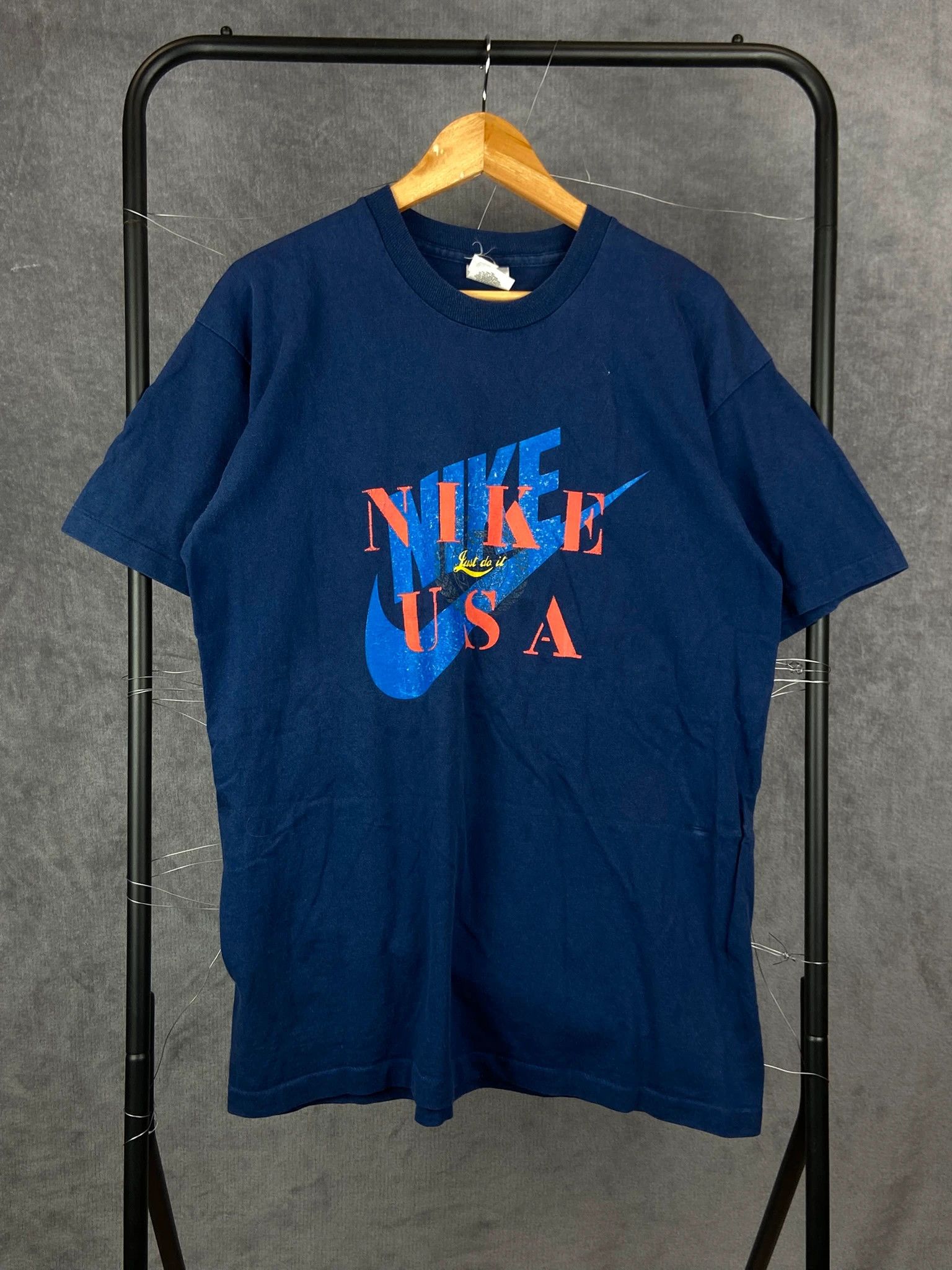 Nike Nike USA 80s Vintage Spellout Big Logo Tee M Size US M / EU 48-50 / 2 - 1 Thumbnail