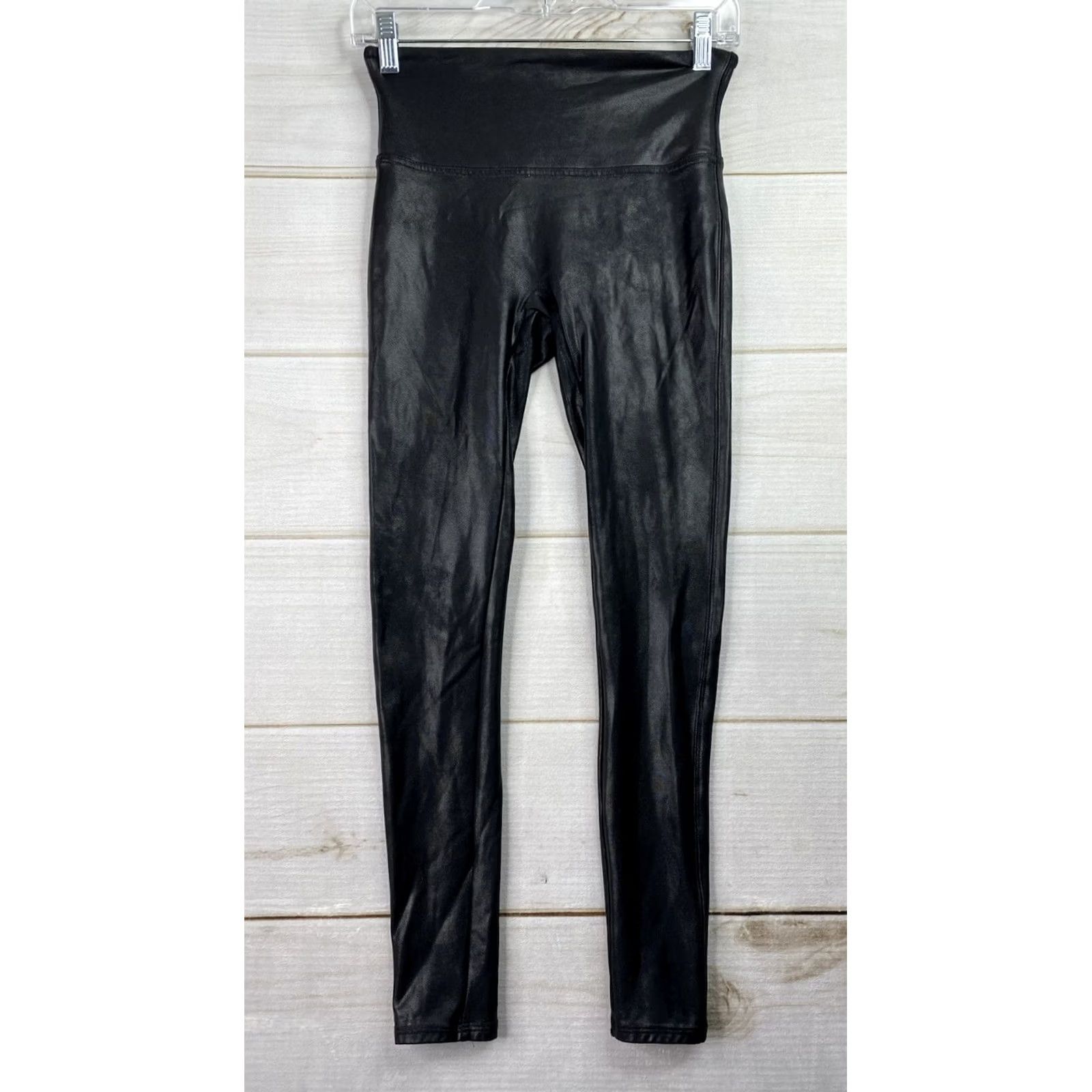 Spanx Spanx Leggings M Petite Black Nylon Polyester Elastane Slimming Skinny Pull On Size 32" / US 10 / IT 46 - 2 Thumbnail