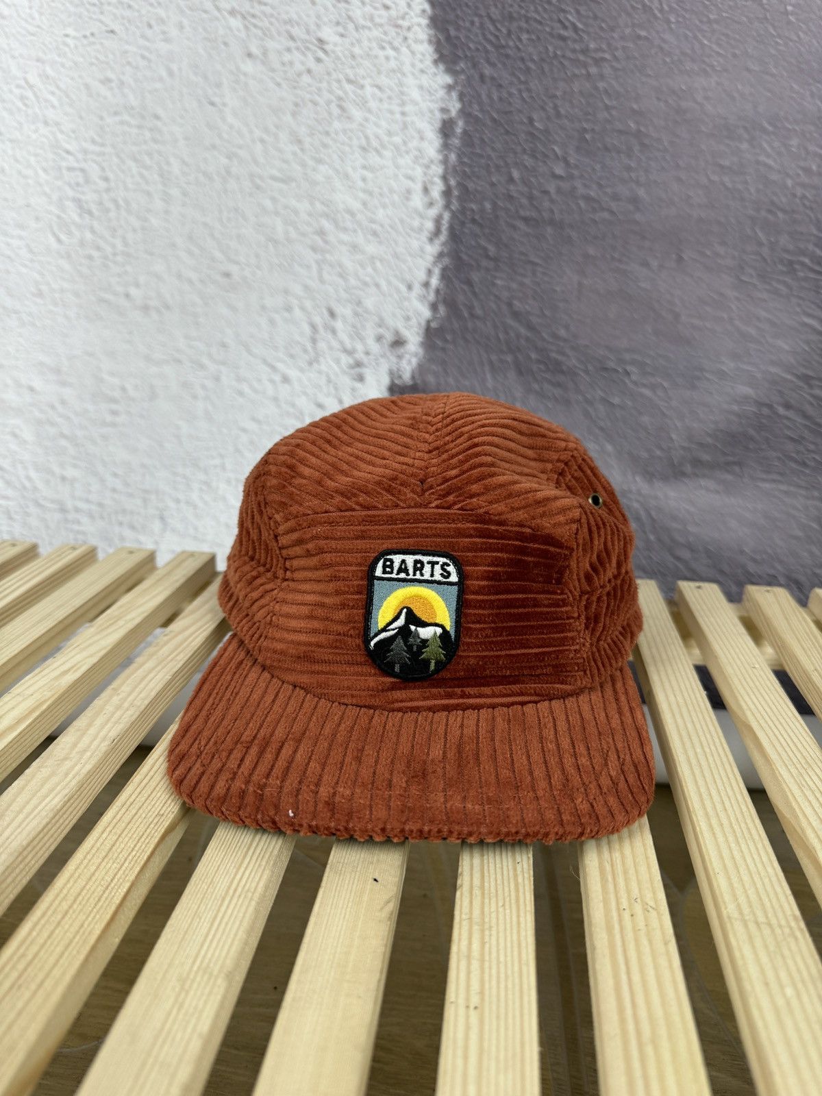 Japanese Brand Barts Nevad Curved Peak Cap in Rust 5 panel Size ONE SIZE - 1 Thumbnail