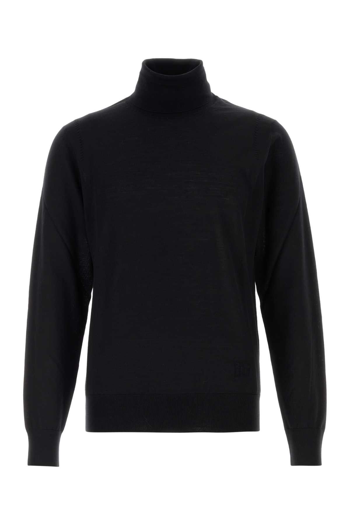 Dolce & Gabbana Black Wool Sweater Size US M / EU 48-50 / 2 - 1 Thumbnail