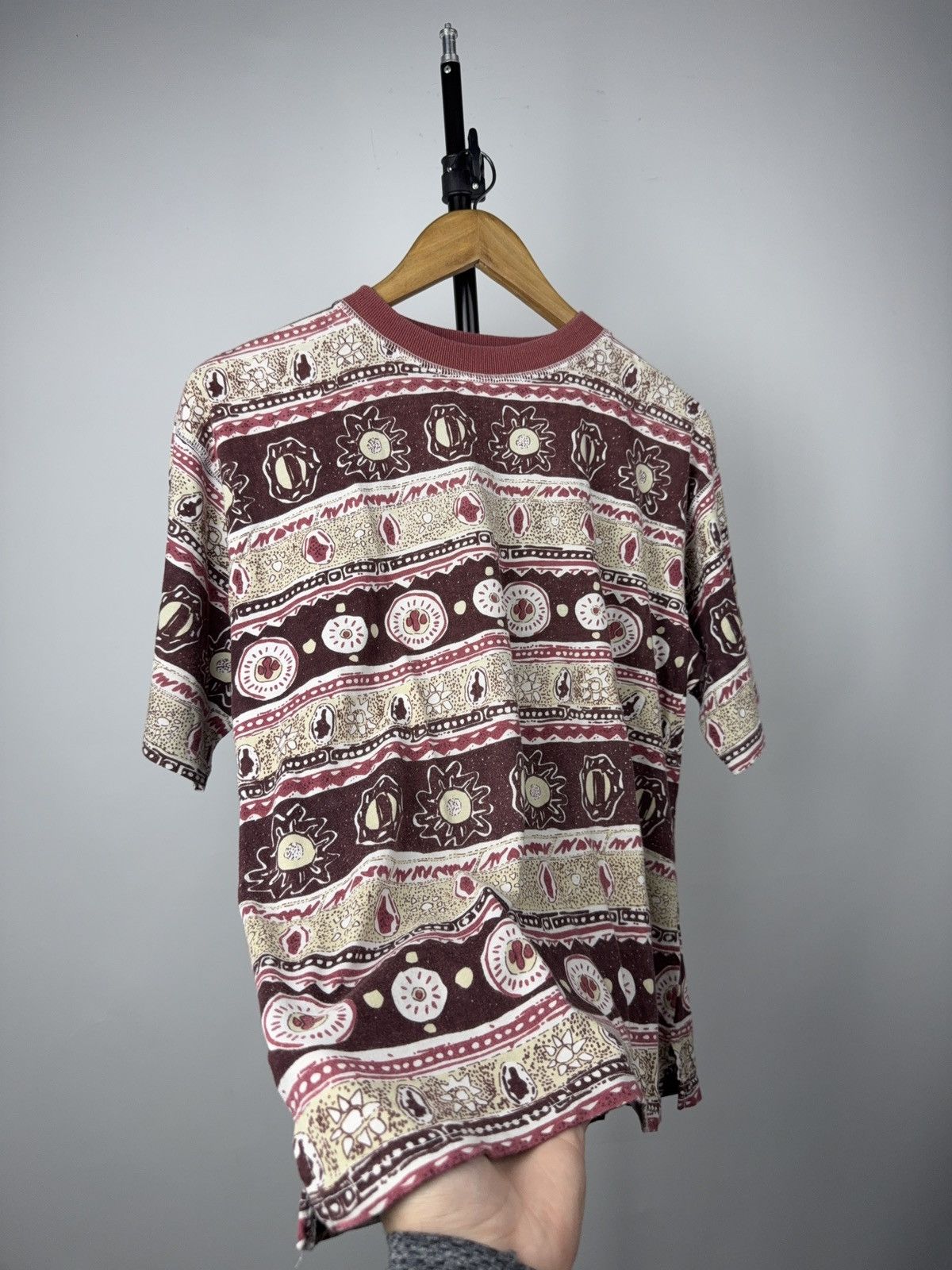 Japanese Brand Vintage 90s Tribal Ethnic All Over Print Cottontown Y2K Tee Size US S / EU 44-46 / 1 - 3 Thumbnail