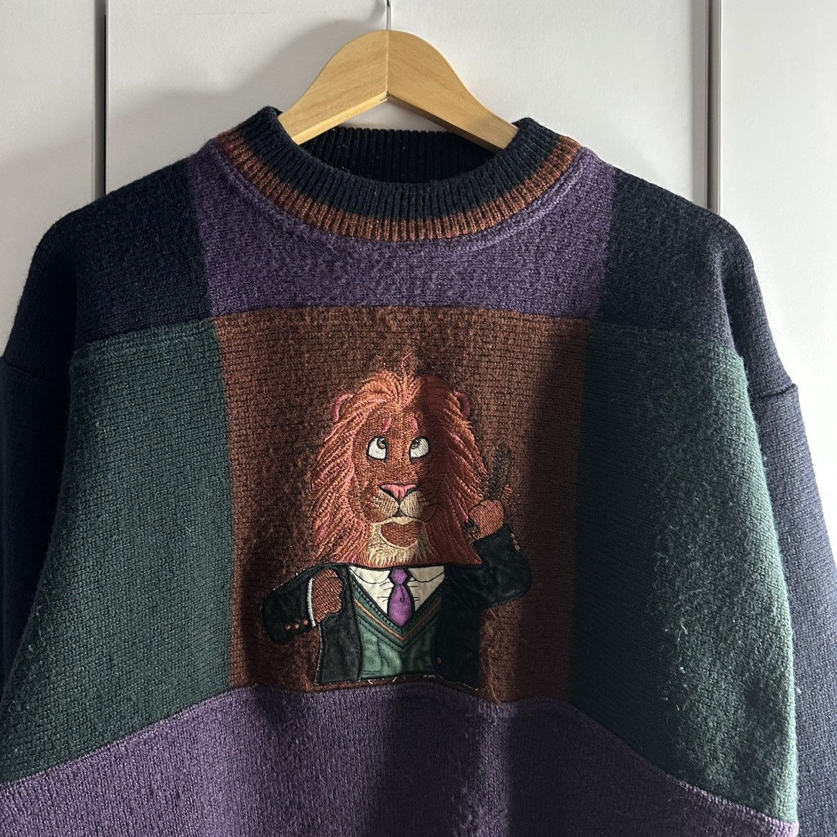 Liberty Liberty Sweaters Vintage Rare Lion PRL Wool Size US L / EU 52-54 / 3 - 2 Thumbnail