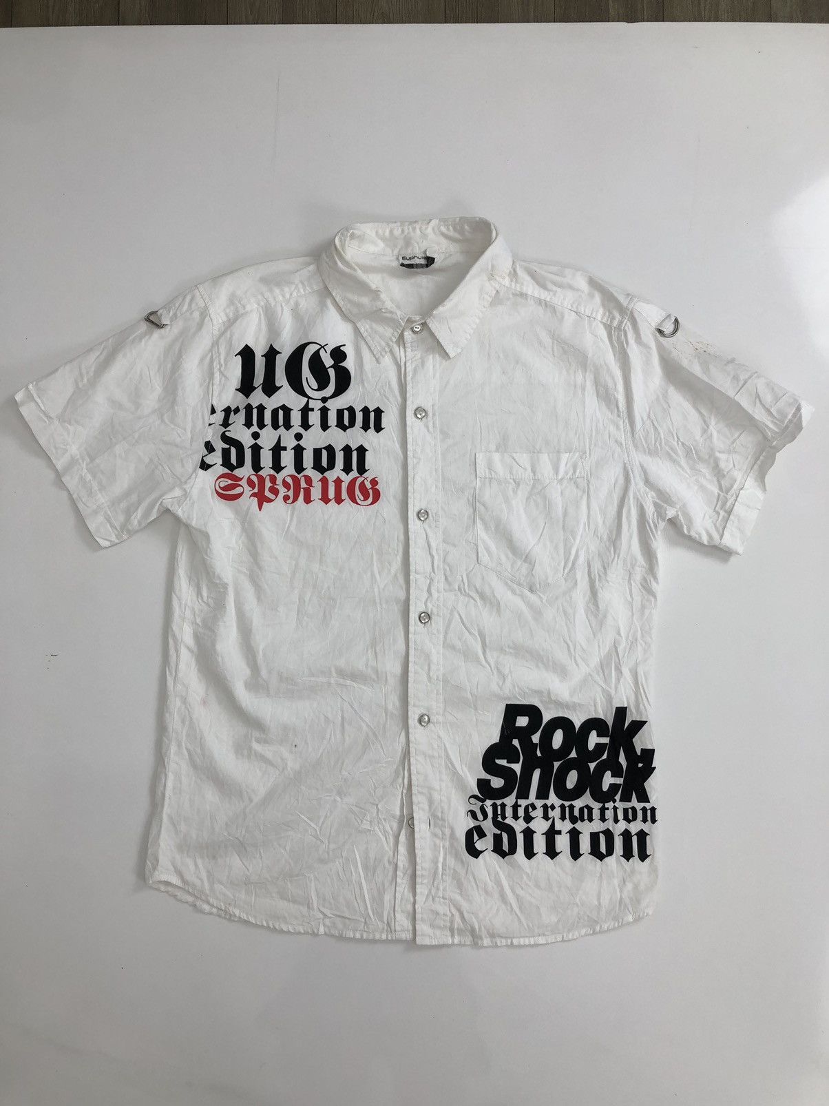 If Six Was Nine Tribal Poem Euphuistic Button Shirt Punk Rock Style Size US L / EU 52-54 / 3 - 1 Thumbnail