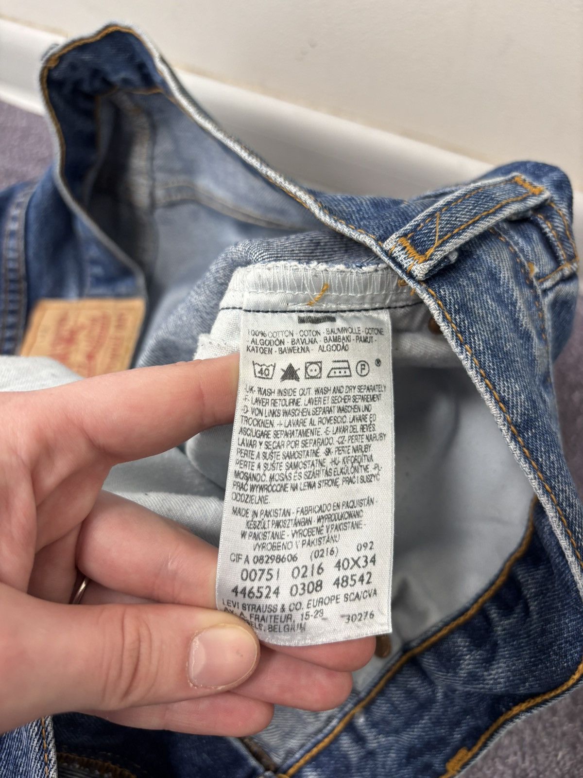 Levi's Vintage Levi’s 751 Men’s Straight Leg USA Blue Denim Jeans Size US 40 / EU 56 - 19 Thumbnail