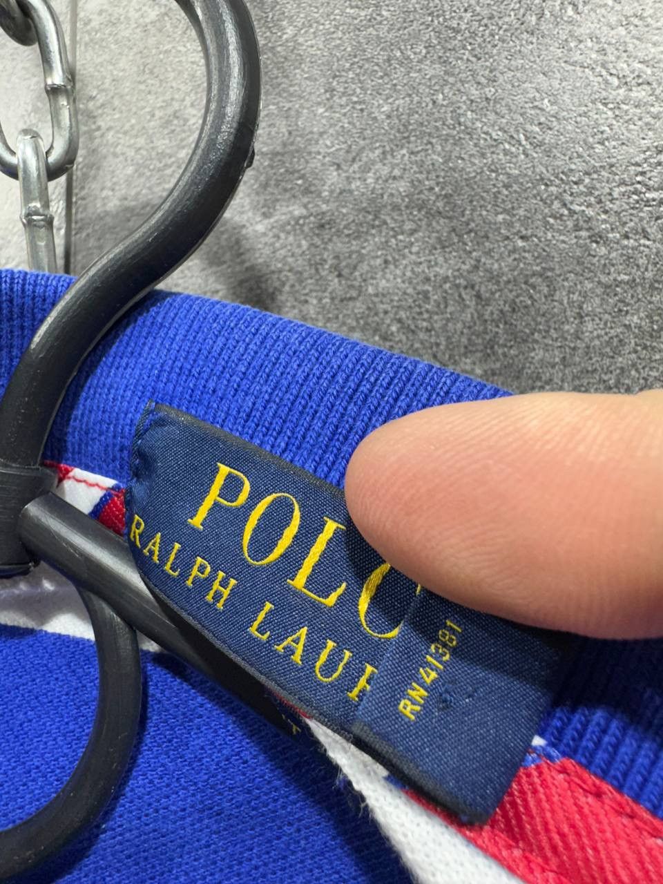 Ralph Lauren Polo Ralph Lauren Navy Blue White Striped Custom Fit Polo Size US M / EU 48-50 / 2 - 8 Thumbnail