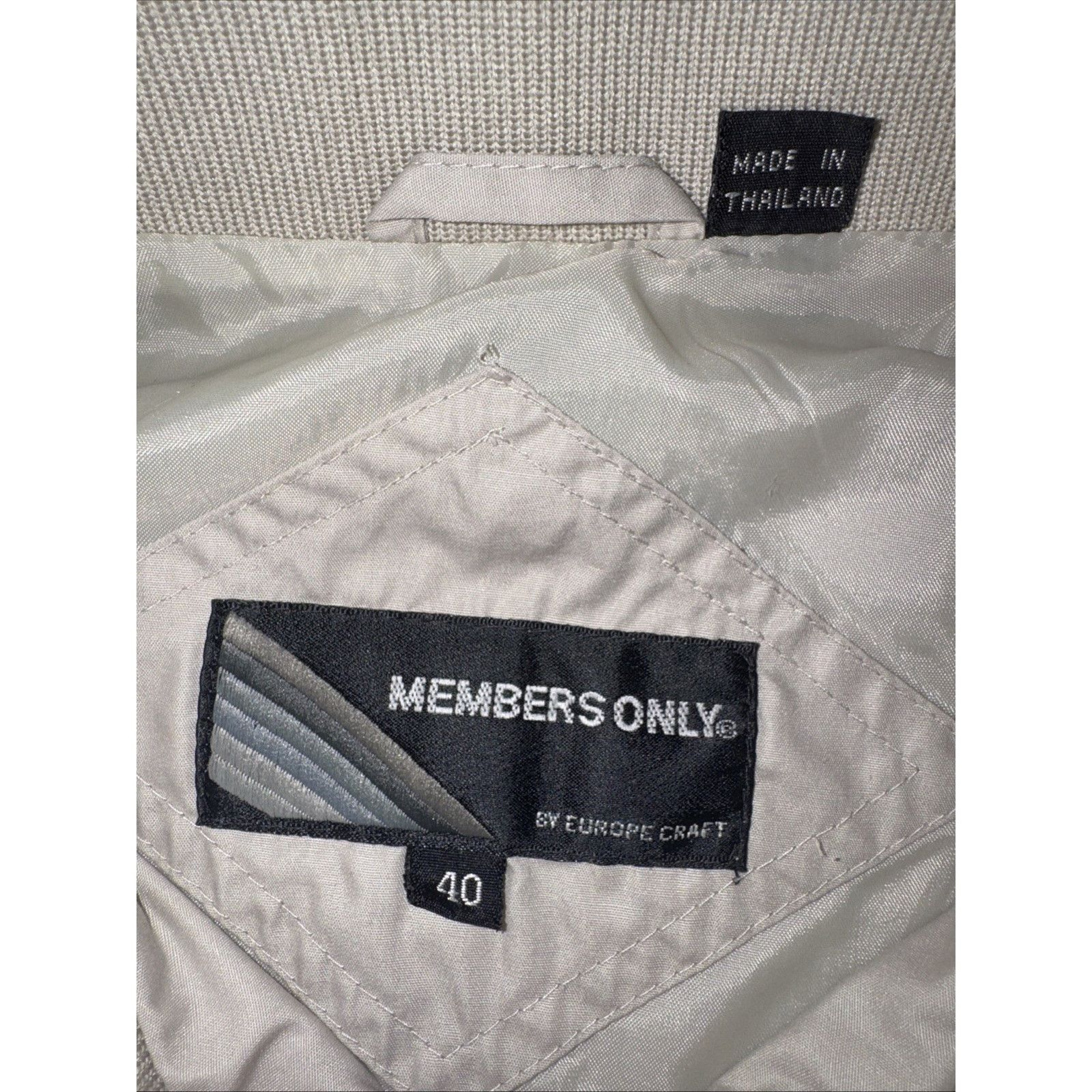 Members Only Members Only Racer Jacket Beige Size 40 24x25 Europe Craft Size US L / EU 52-54 / 3 - 4 Thumbnail