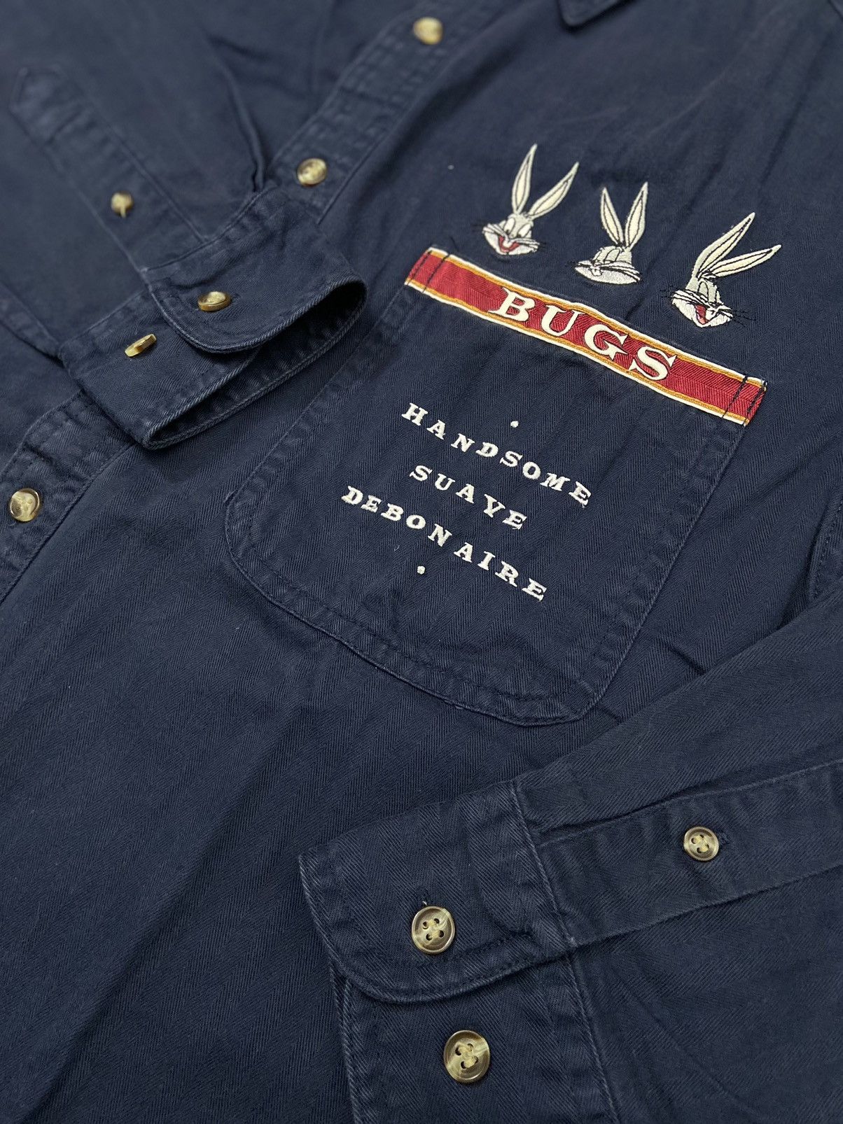 Designer × Vintage × Warner Bros Vintage Warner Bros Shirts Button Up Size US S / EU 44-46 / 1 - 2 Thumbnail
