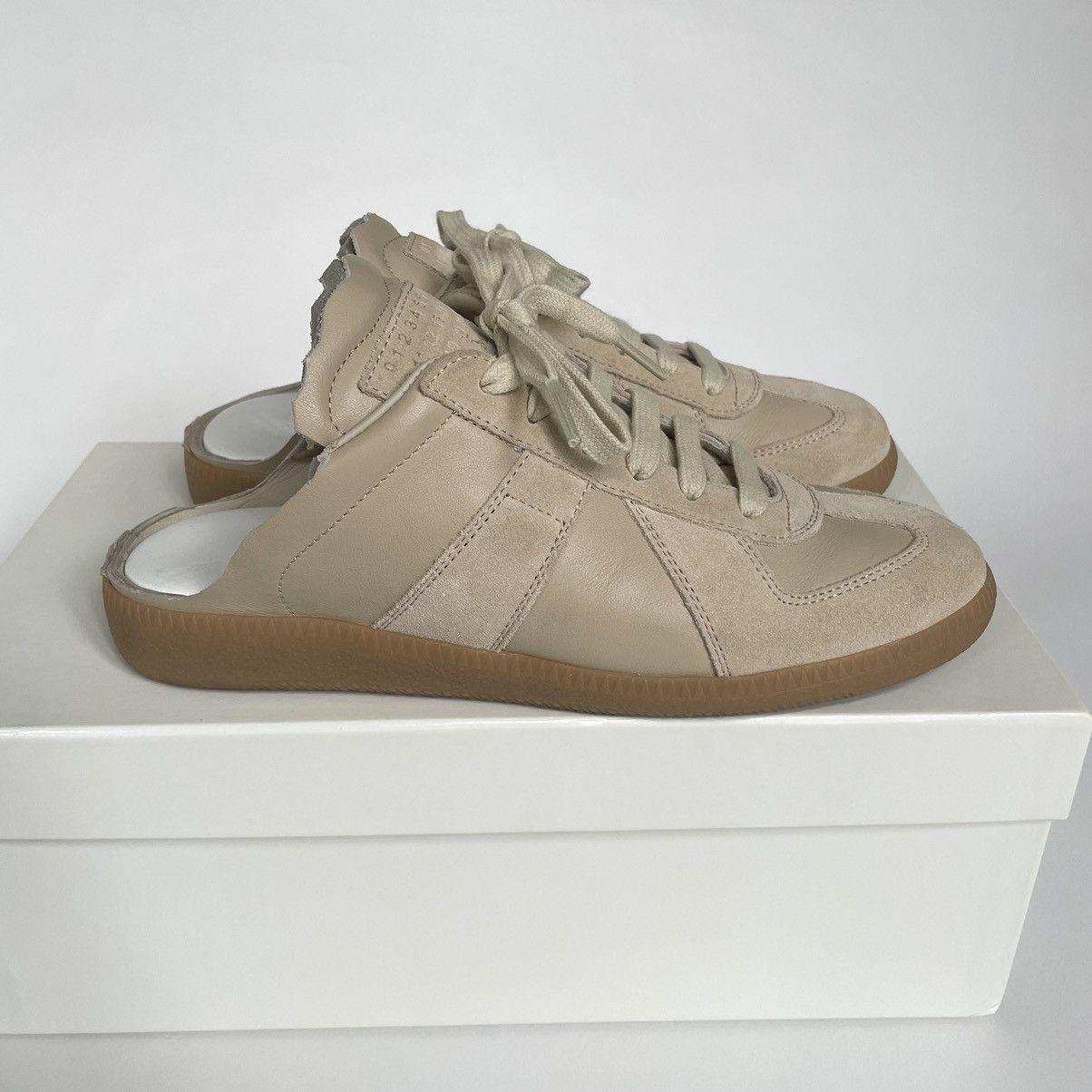 Maison Margiela S/S 21 Beige Mule GAT Sneakers Size US 7 / IT 37 - 15 Thumbnail