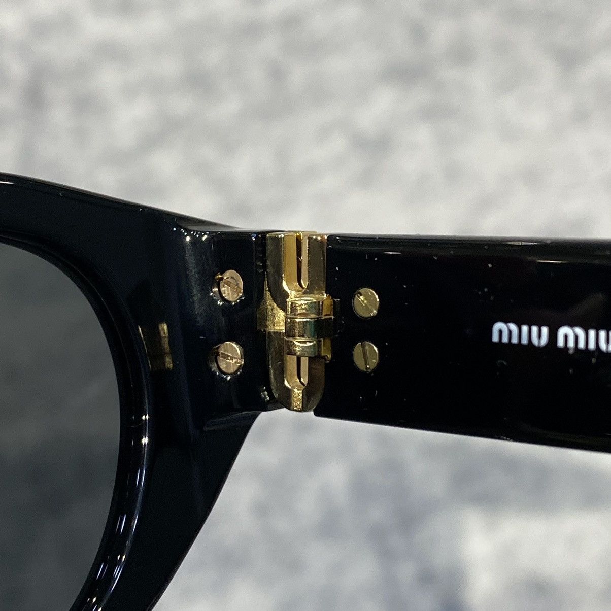 Miu Miu MIU MIU 0MU A03S 16K08Z BLACK DARK GREY Size ONE SIZE - 5 Thumbnail