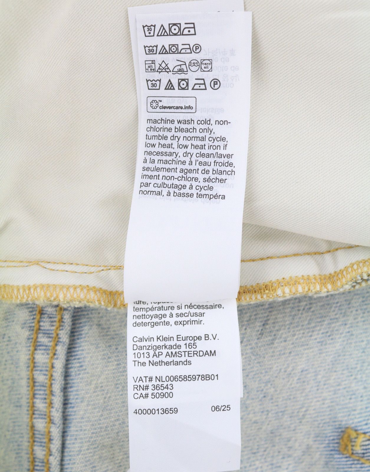 Calvin Klein W30/L32 Blue Faded Wide Leg Relaxed 87834 Size US 30 / EU 46 - 8 Thumbnail