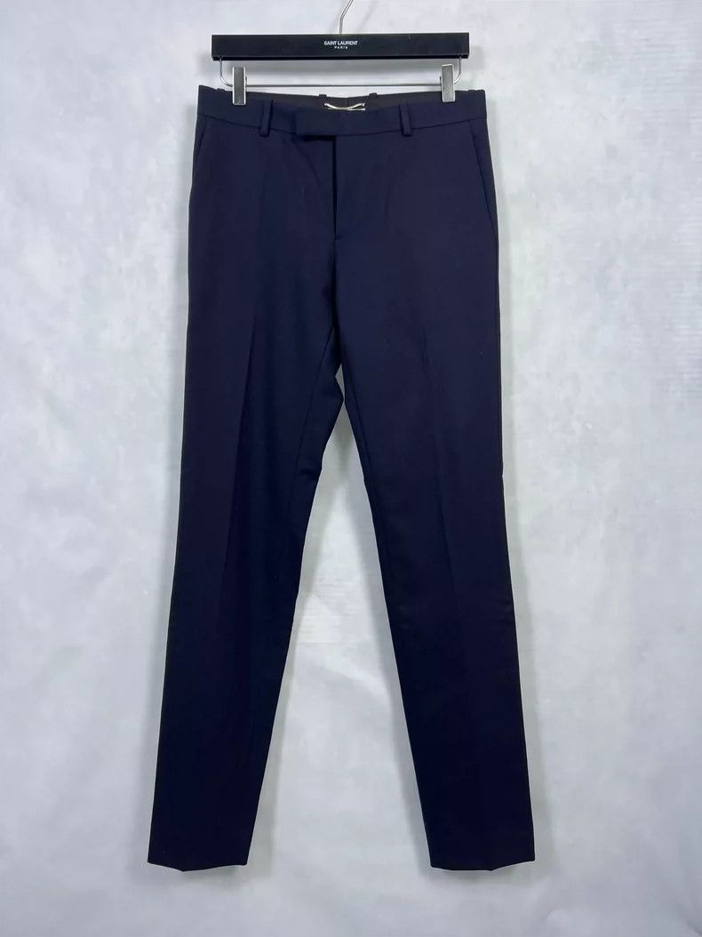 Saint Laurent Paris Saint Laurent size US 46 13fw first year dark blue trouser Size US 30 / EU 46 - 1 Thumbnail