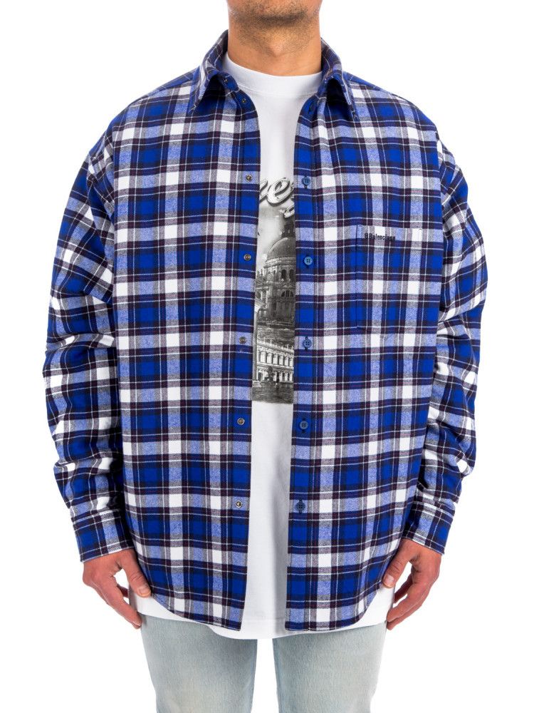Balenciaga o1mt1gz0924 BB Corp Padded Shirt Large Fit in Multicolor Size US XS / EU 42 / 0 - 1 Thumbnail