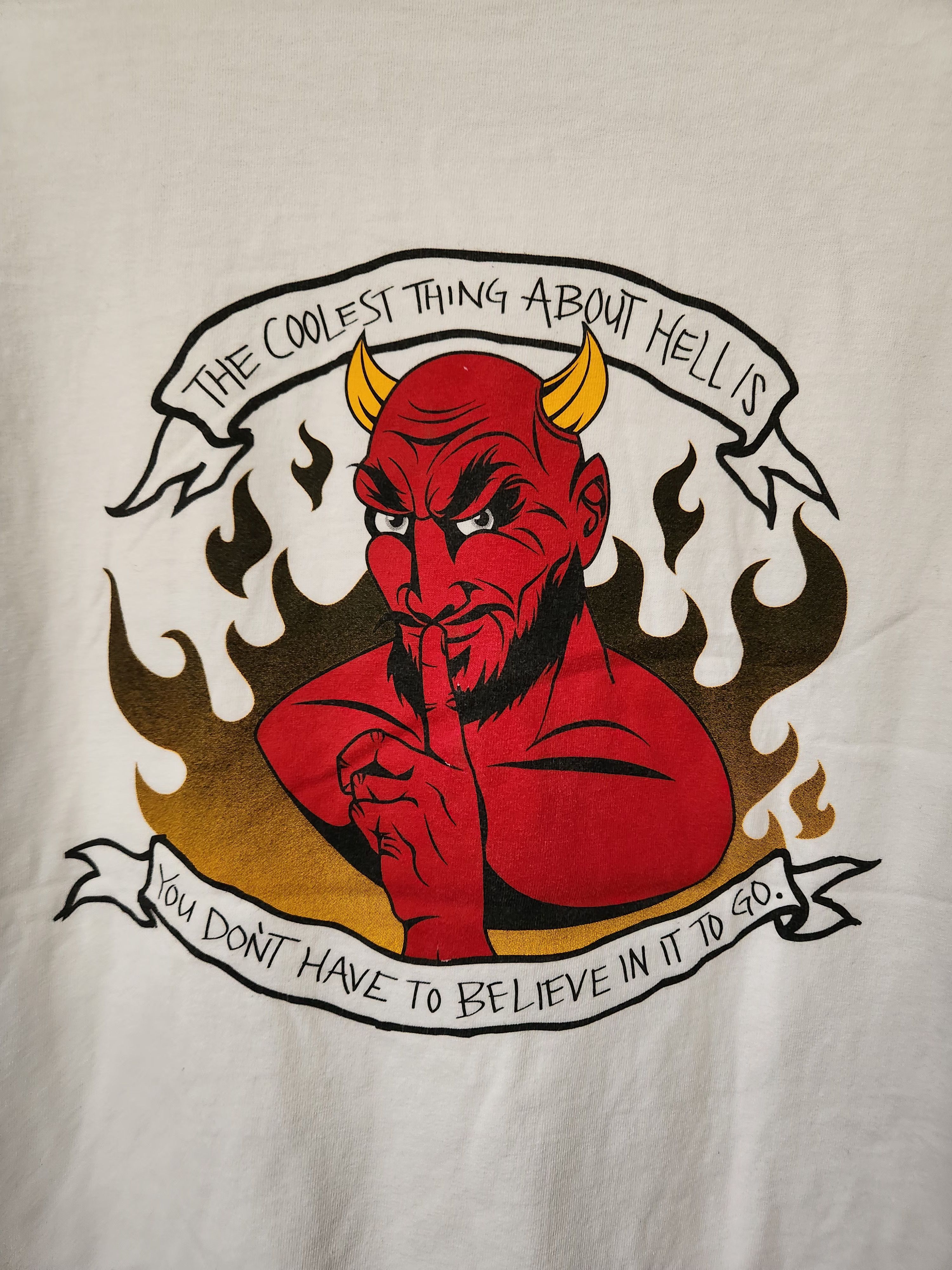 Anvil Vintage Anvil Devil White Tee Size US L / EU 52-54 / 3 - 3 Thumbnail