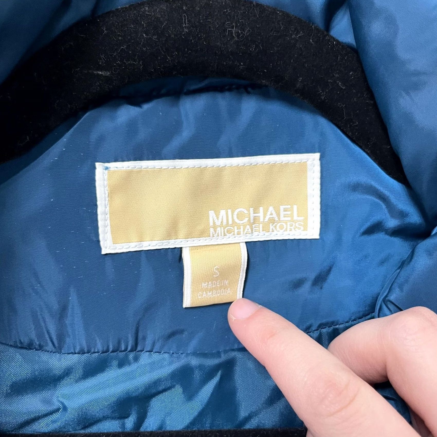 Michael Kors VINTAGE Michael Kors Vest Womens Small Blue Quilted Puffer Full Zip Warm Size S / US 4 / IT 40 - 3 Thumbnail