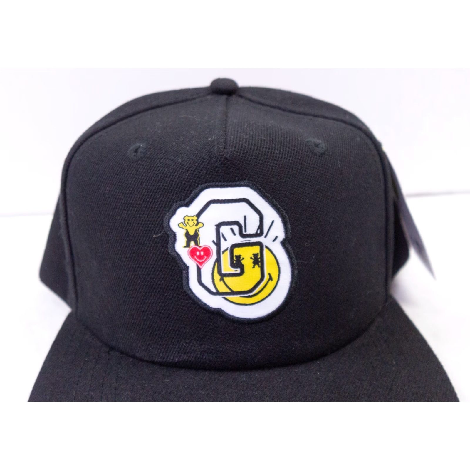 Vintage GRIZZLY Snapback Hat One Size Black Smiley World Skateboard Streetwear Mens Size ONE SIZE - 2 Thumbnail