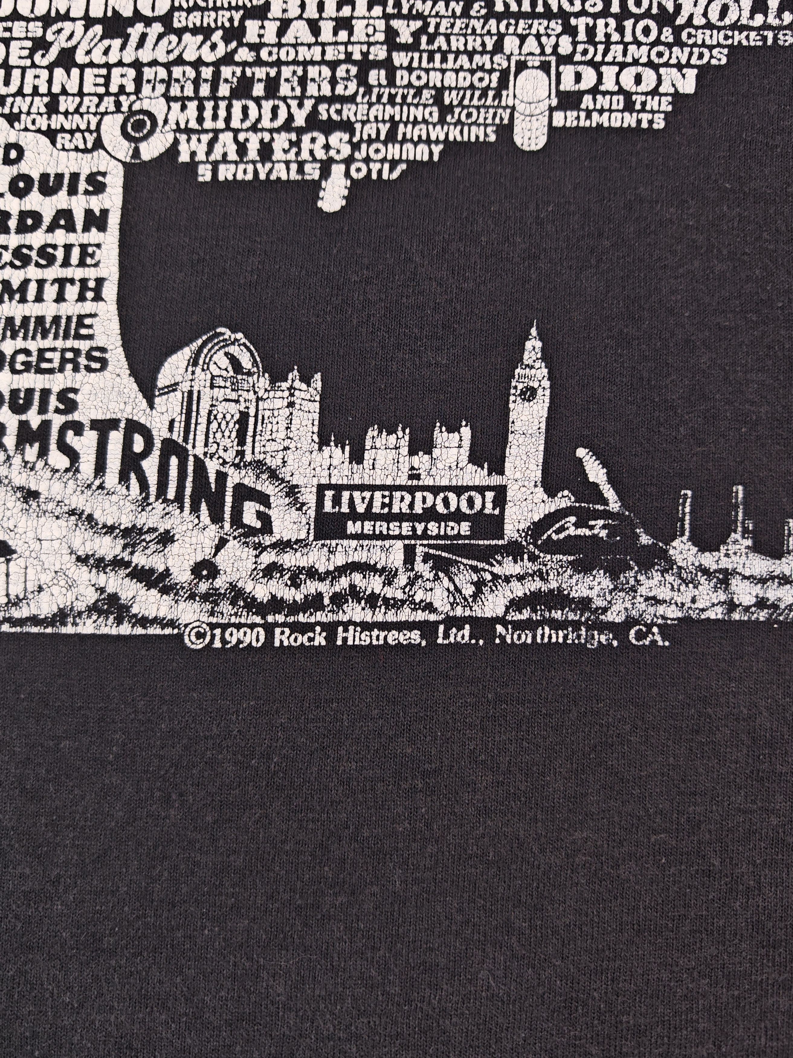 Vintage Vintage 1990s Family Tree Of Rock N Roll Tee Size US L / EU 52-54 / 3 - 11 Thumbnail