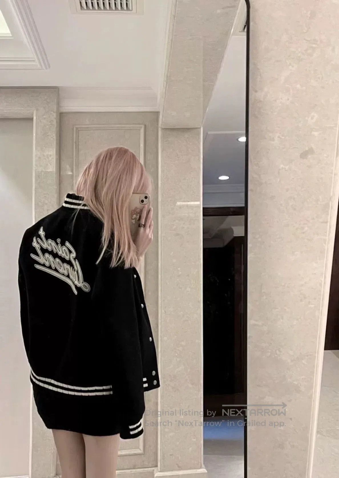 Saint Laurent Paris Saint Laurent Wool Baseball Jacket Back Logo. Size US L / EU 52-54 / 3 - 9 Thumbnail