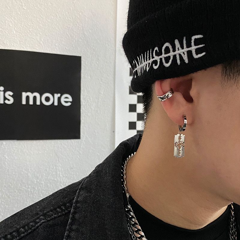 Jewelry × Sterling Silver One pairs Vintage Earrings Gothic Punk Chrome Jewelry Spike Size ONE SIZE - 3 Thumbnail